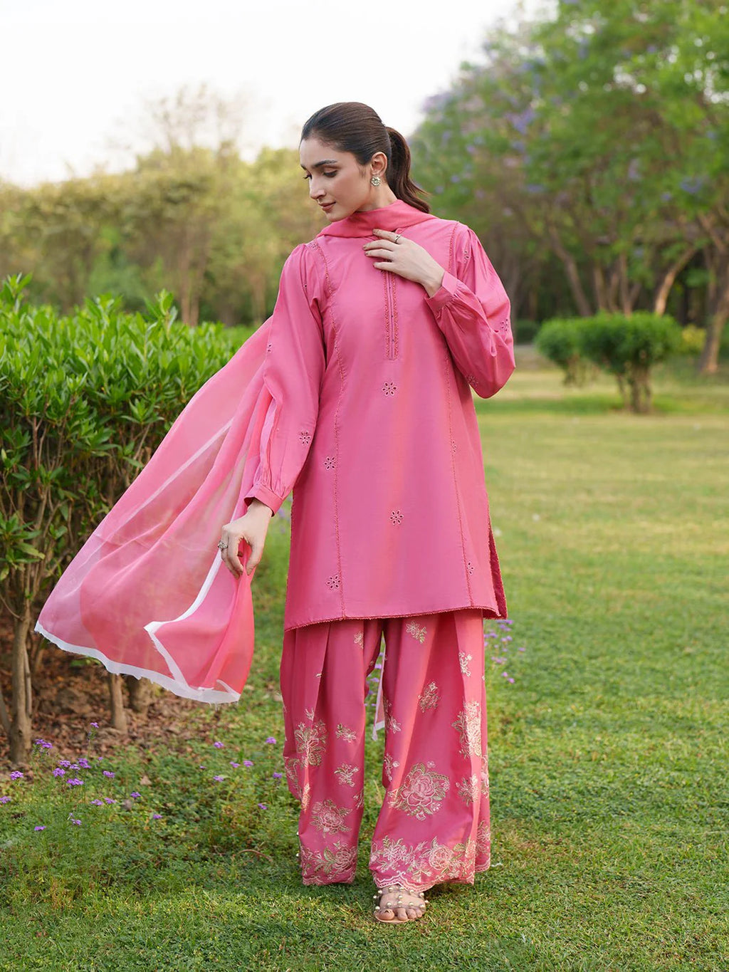 STITCHED BY CC DEYAR THE GARDEN SUMMER EDIT FLORA 3PC