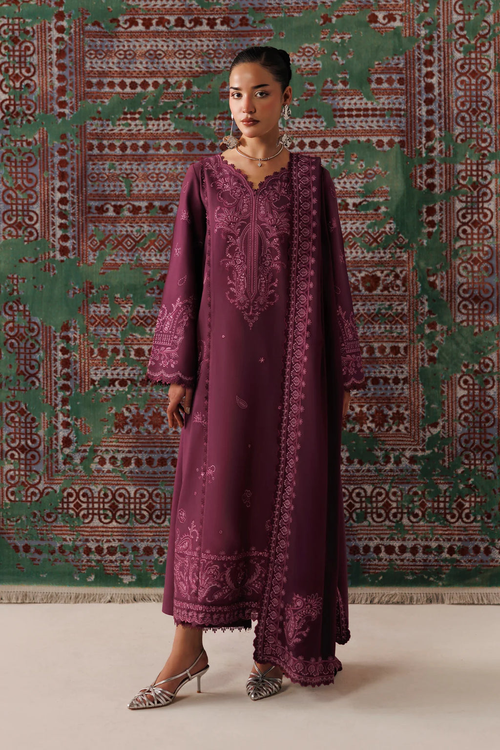 QALAMKAR QLINE LINEN FARWA