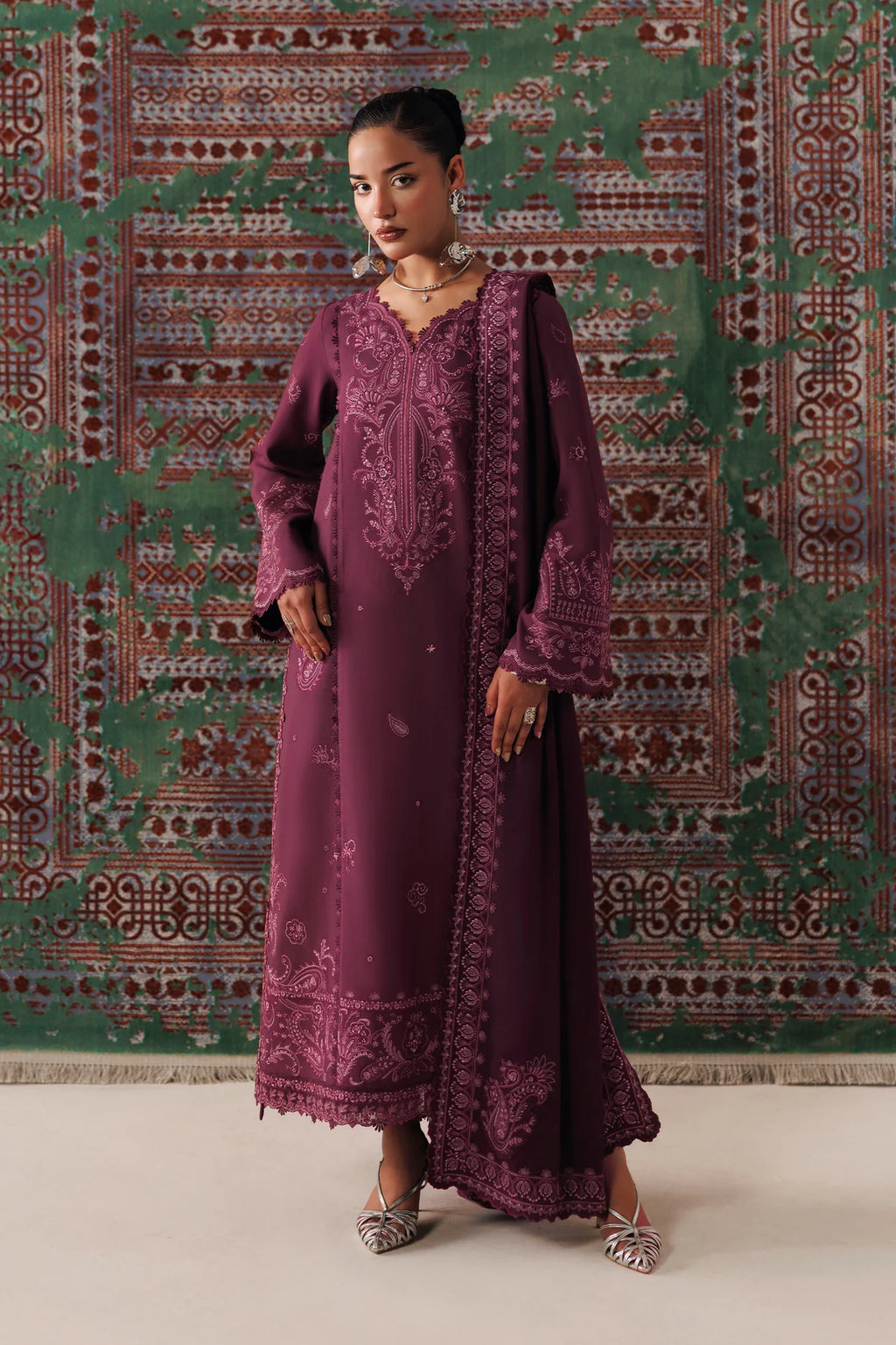 QALAMKAR QLINE LINEN FARWA