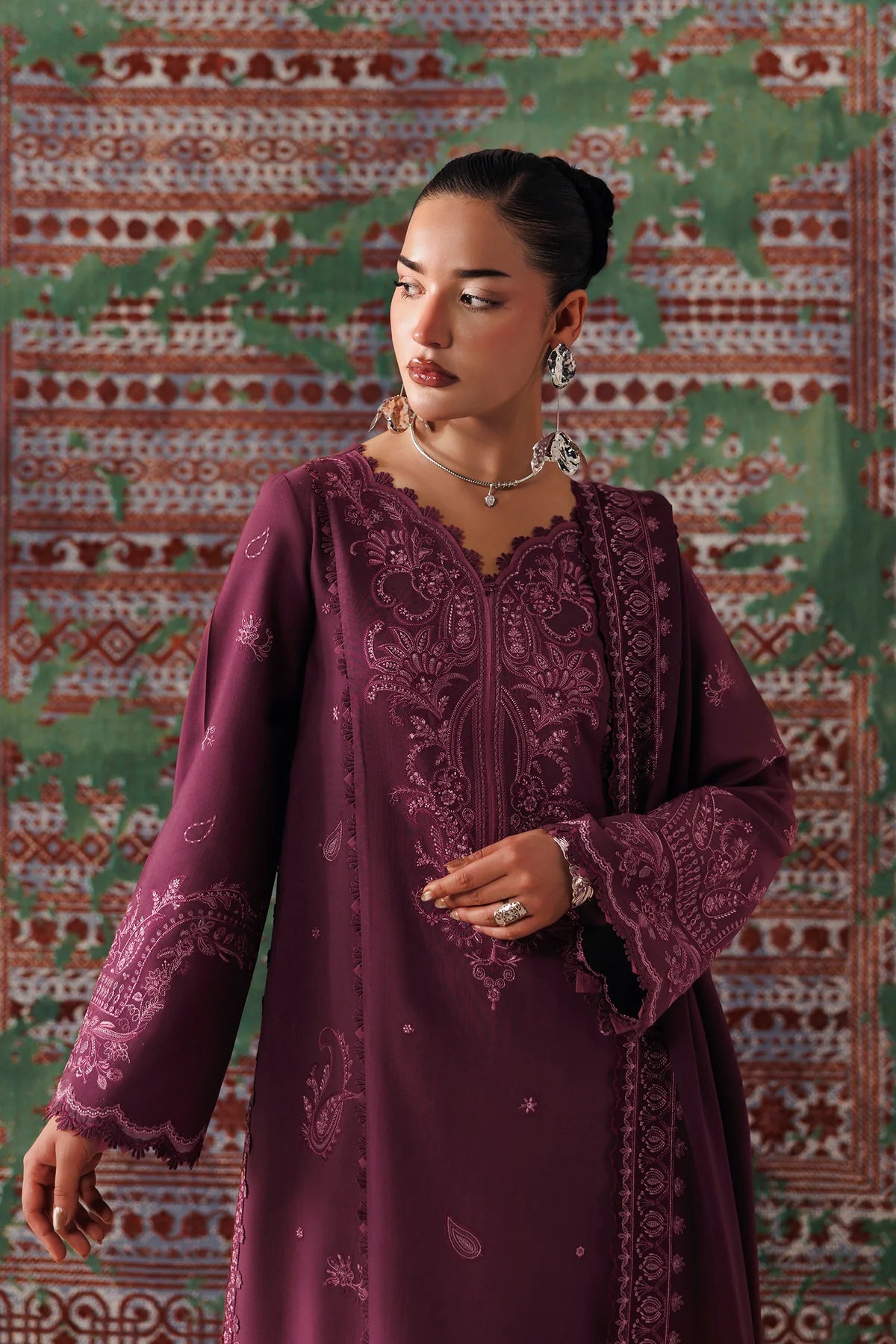 QALAMKAR QLINE LINEN FARWA