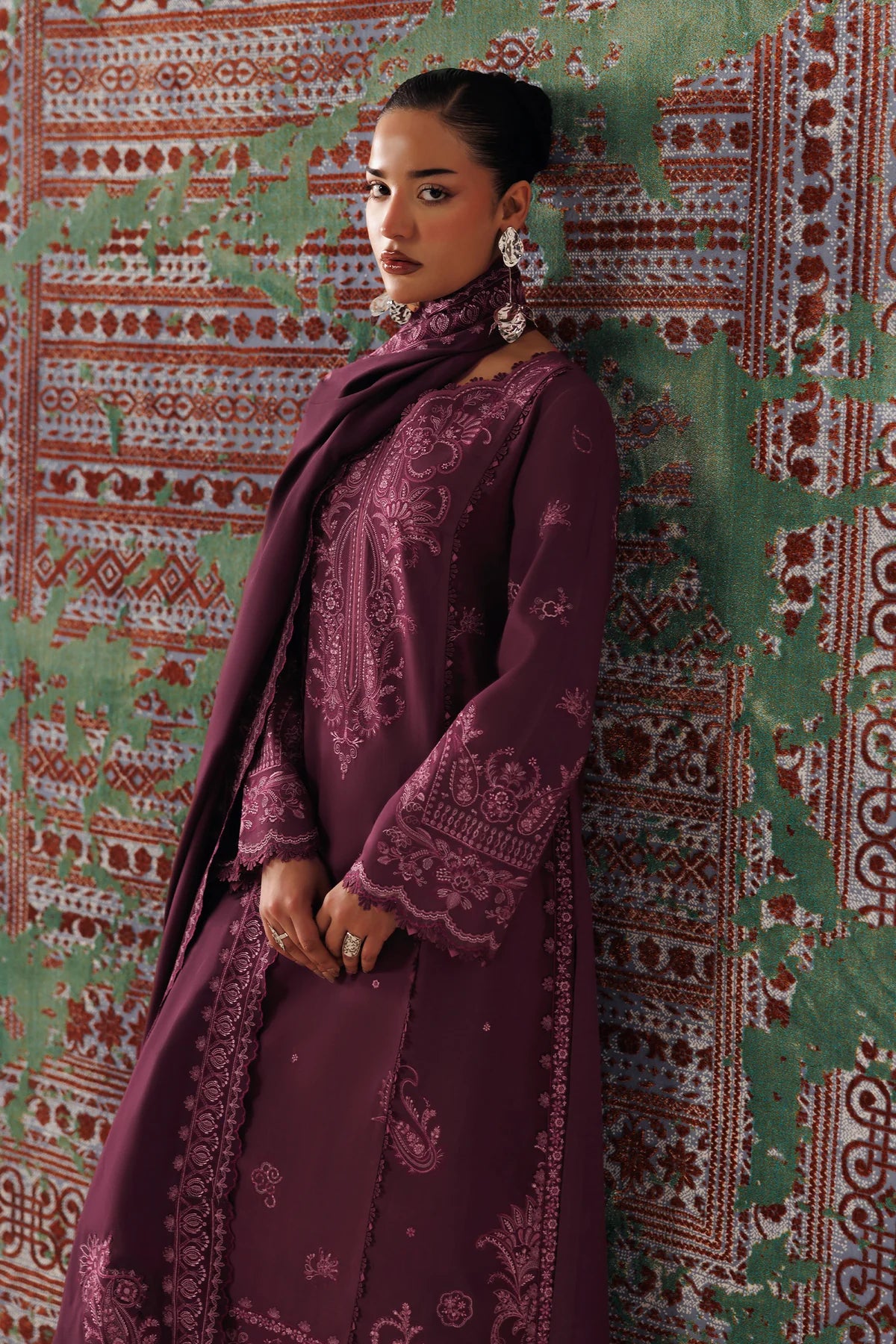 QALAMKAR QLINE LINEN FARWA