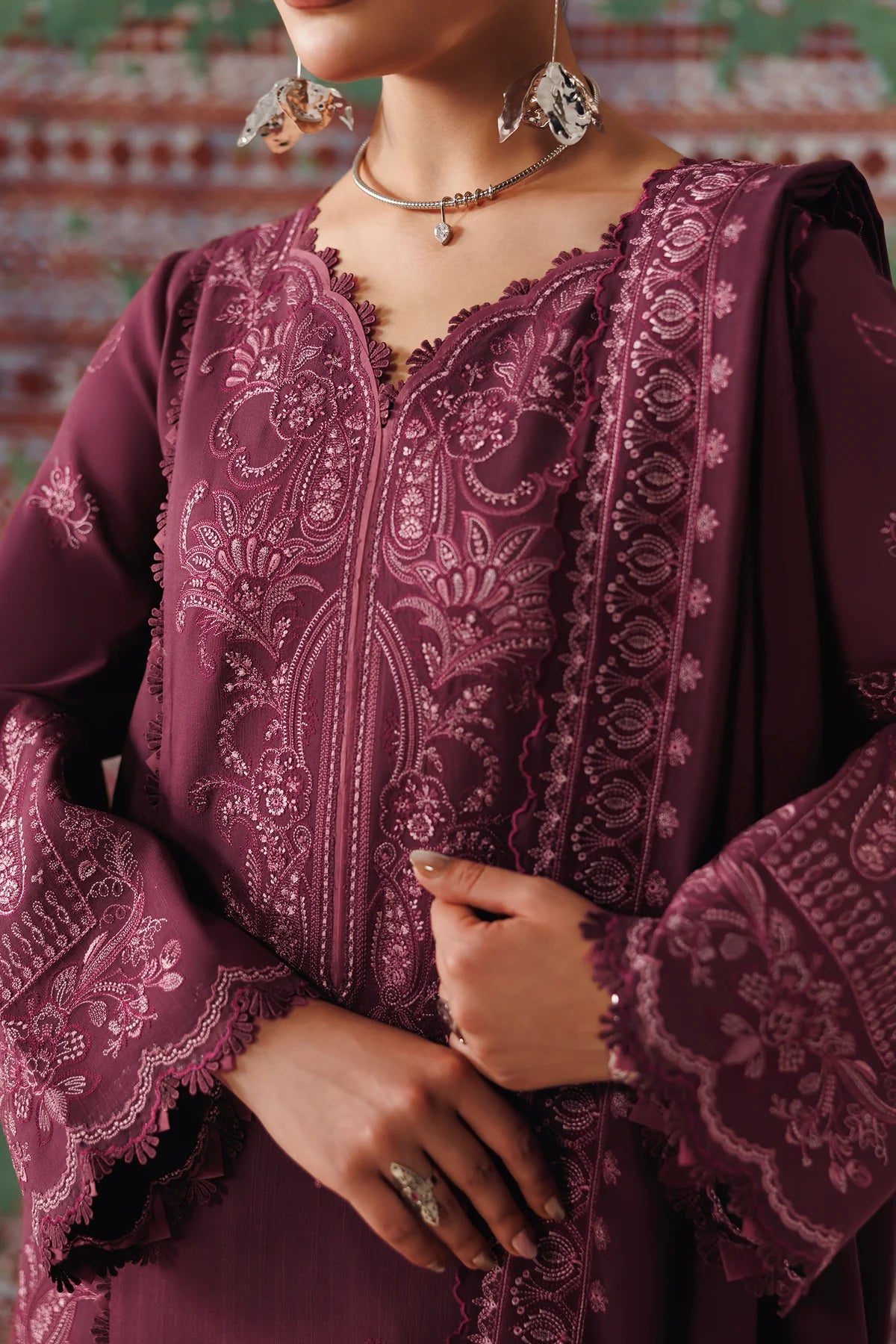 QALAMKAR QLINE LINEN FARWA