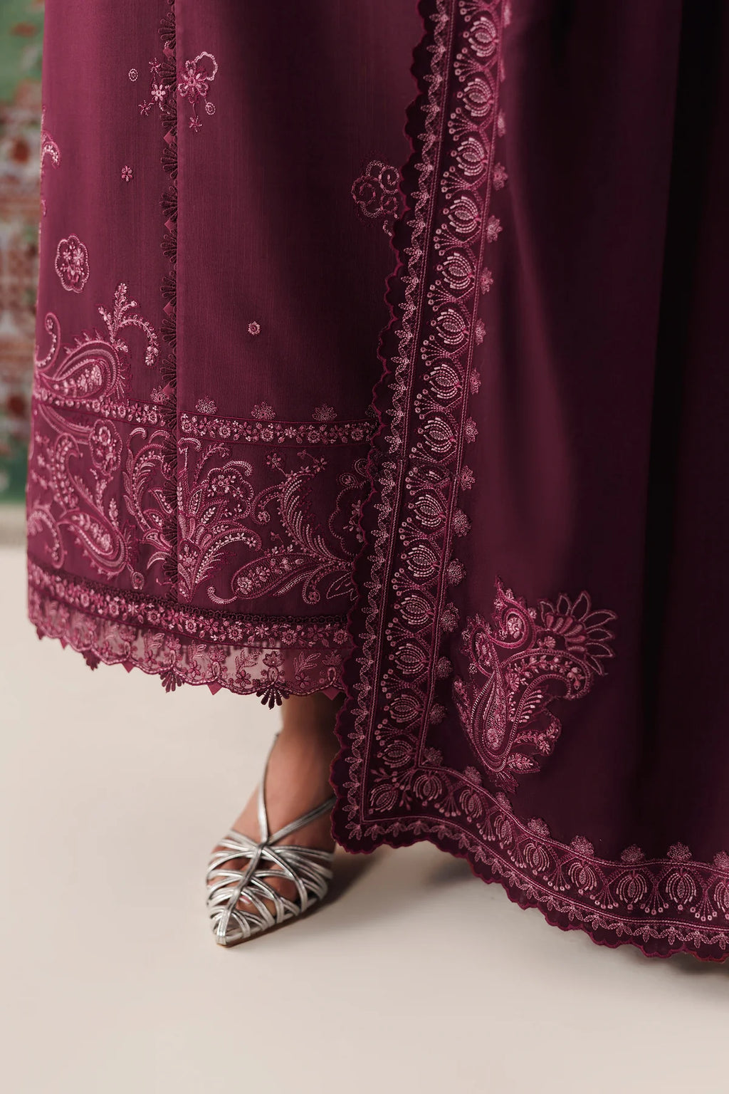QALAMKAR QLINE LINEN FARWA