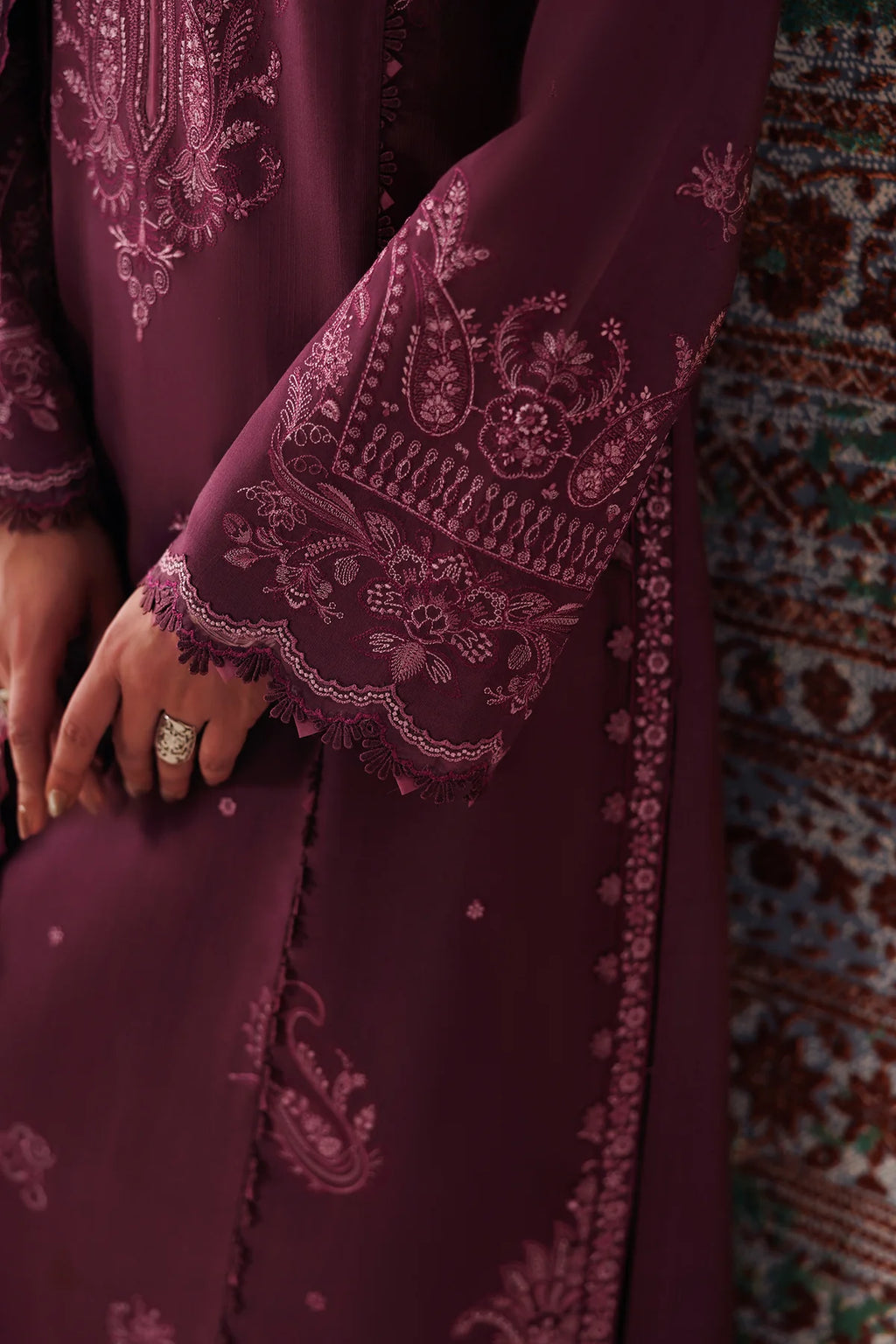 QALAMKAR QLINE LINEN FARWA