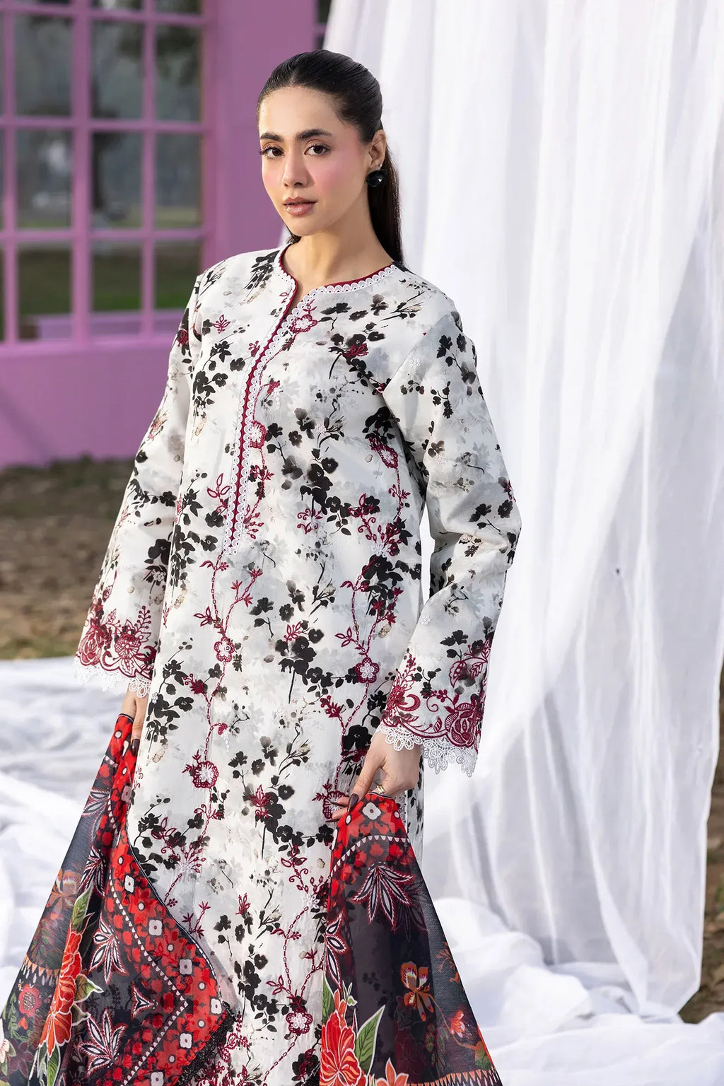 STITCHED BY CC RAJBARI SUMMER PRINTKARI D-10 3PC