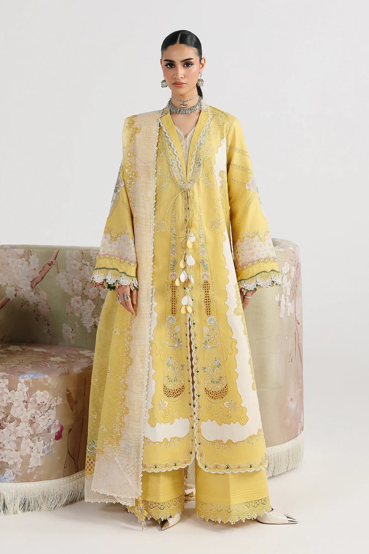 STITCHED BY CC QALAMKAR FESTIVE ZARIA 3PC