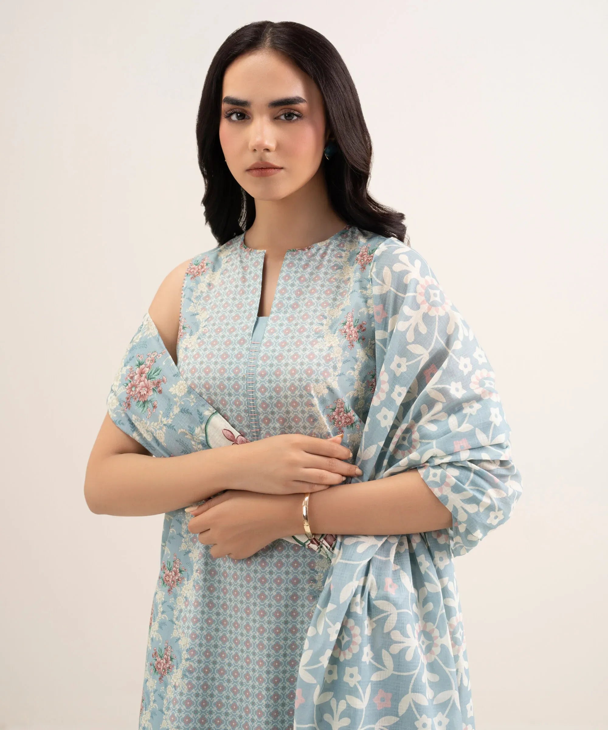 SAPPHIRE PRINTED LAWN U3P-DYS26V4-17 3PC