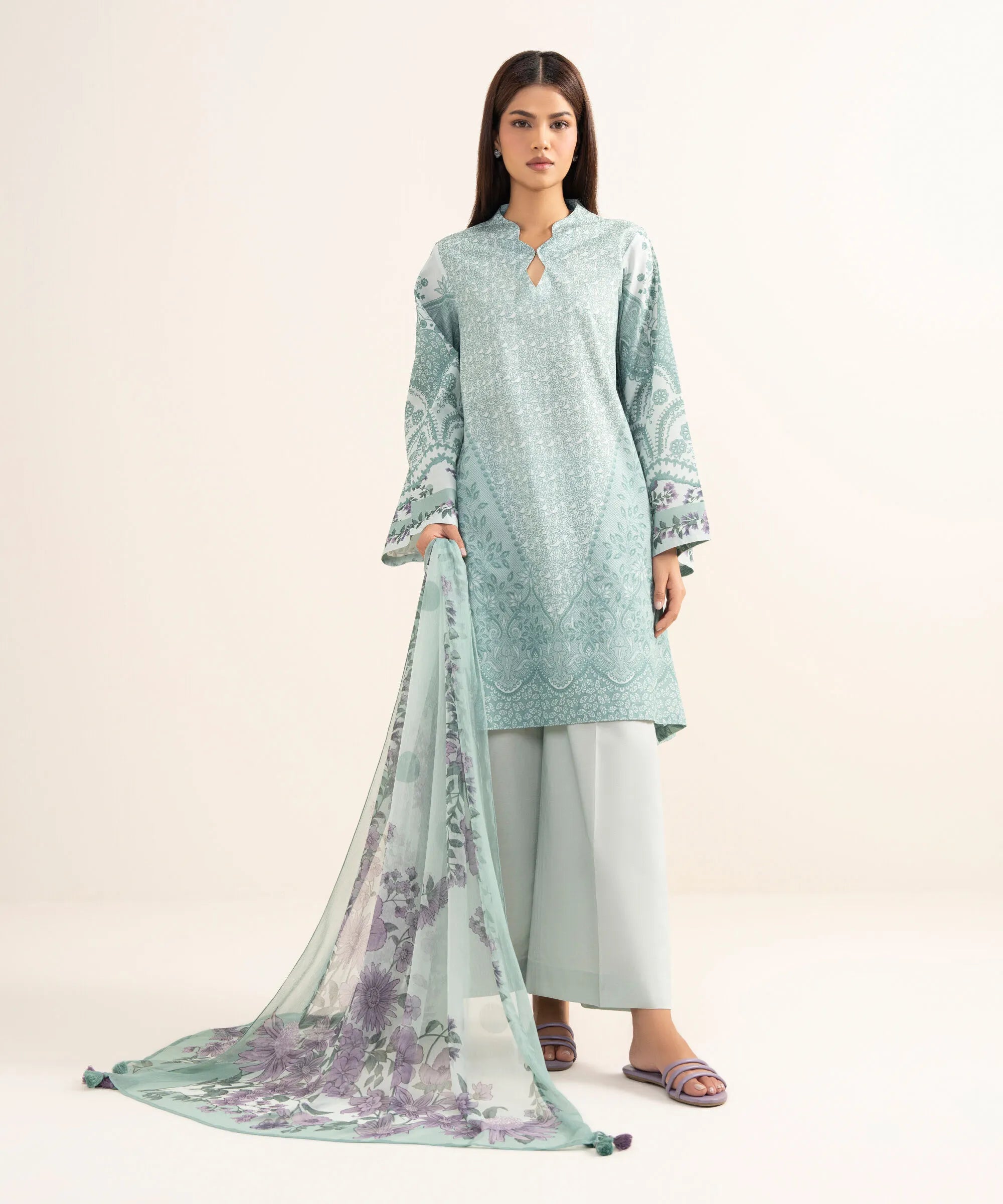 SAPPHIRE PRINTED LAWN U3P-DYS26V4-30 3PC
