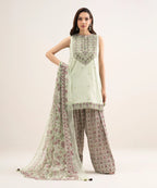 SAPPHIRE PRINTED LAWN U3PE-SGS26V4-4 3PC