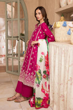 STITCHED BY CC RAJBARI NISSA SUMMER CHIKANKARI D-09 3PC