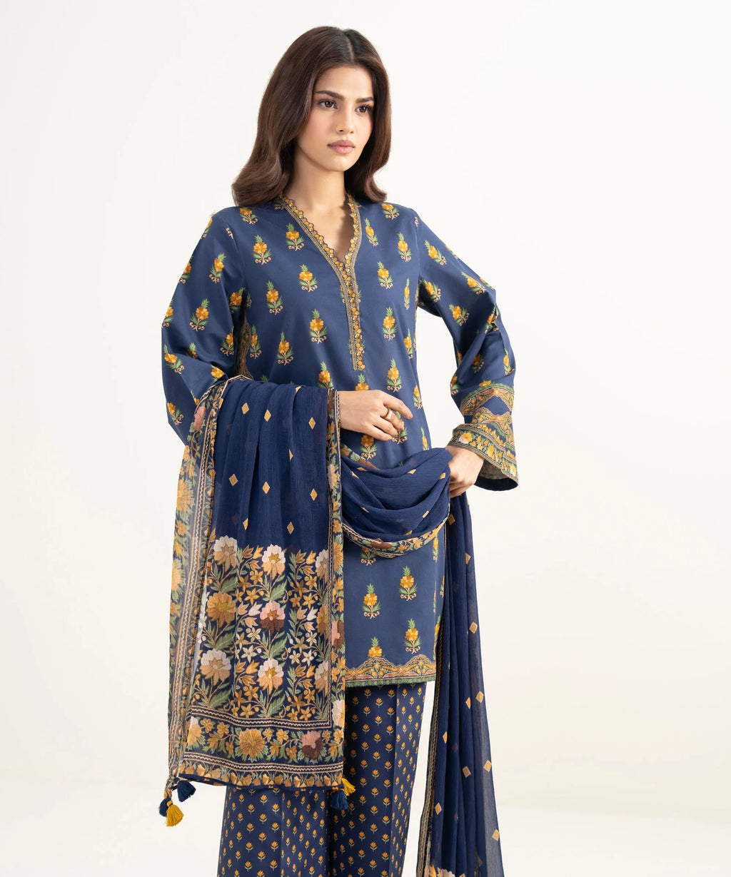 SAPPHIRE PRINTED LAWN U3P-DYS26V3-147 3PC