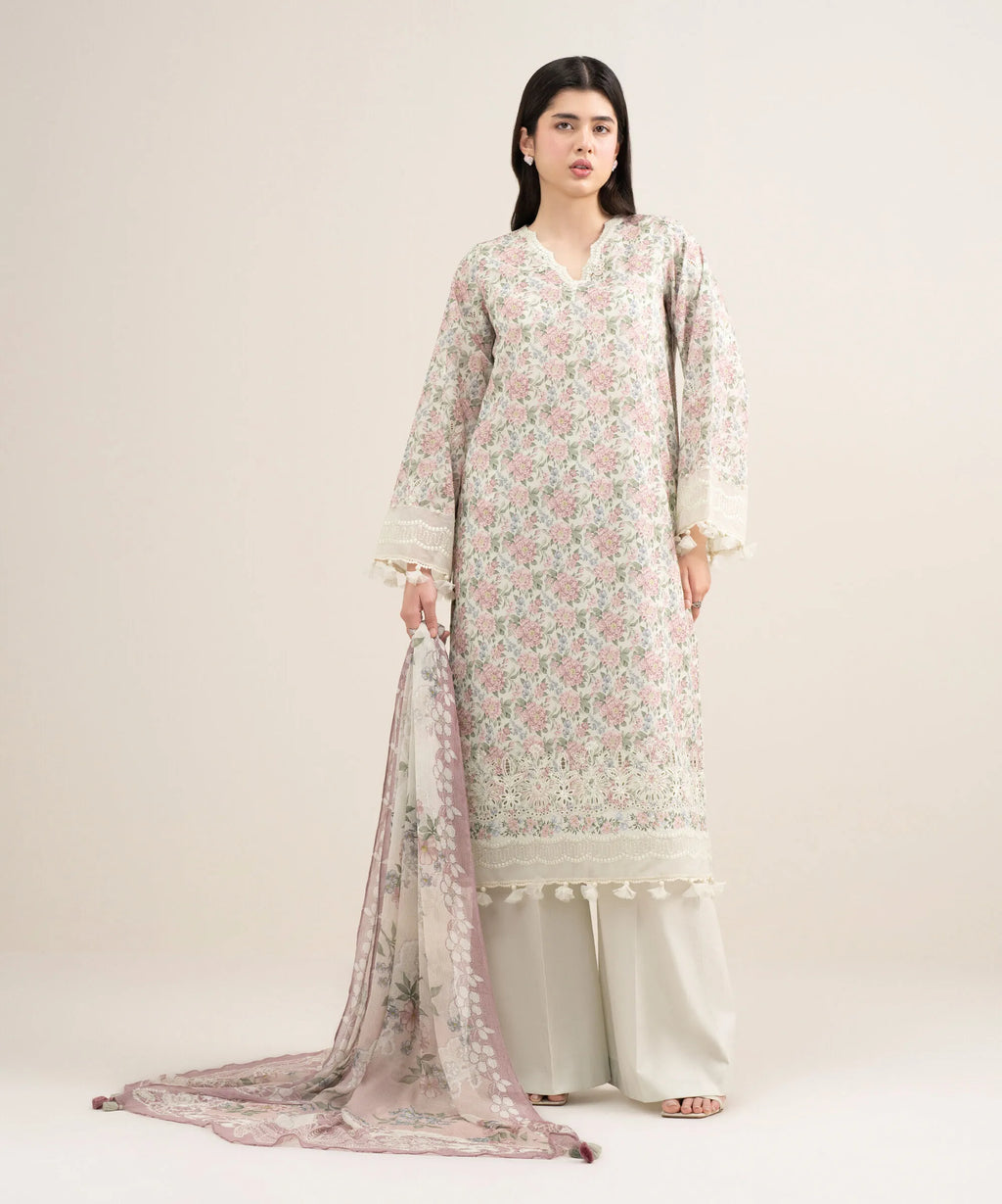 SAPPHIRE PRINTED LAWN U3PE-STS26V3-11 3PC