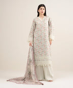 SAPPHIRE PRINTED LAWN U3PE-STS26V3-11 3PC