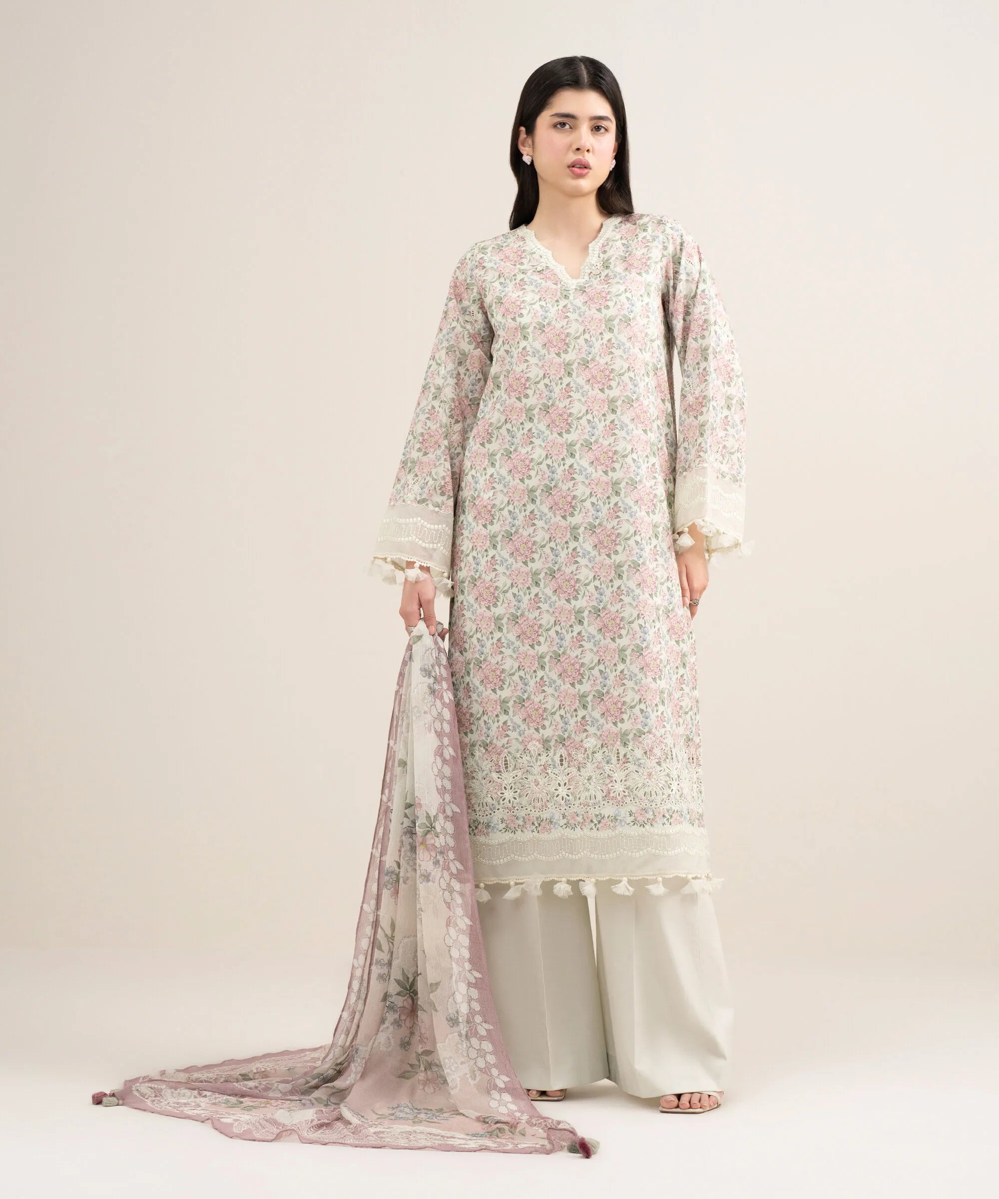 SAPPHIRE PRINTED LAWN U3PE-STS26V3-11 3PC