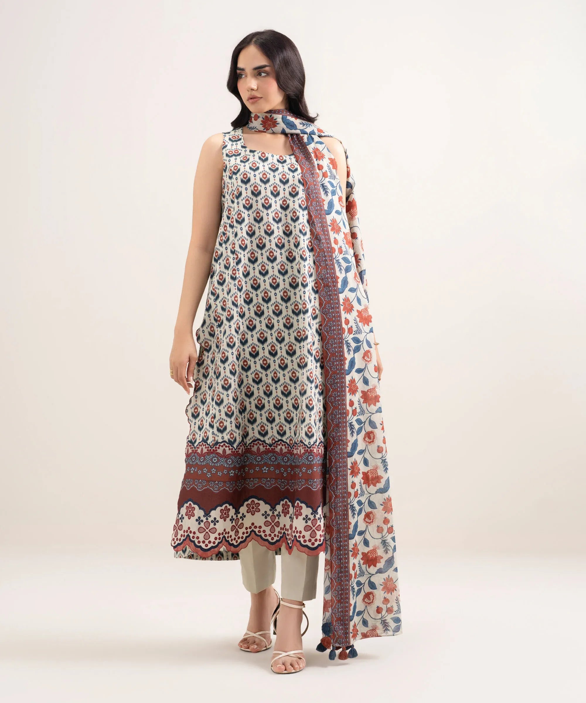 SAPPHIRE PRINTED LAWN U2DE-DYS26V3-50 2PC