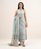 SAPPHIRE PRINTED LAWN U3P-DYS26V4-17 3PC