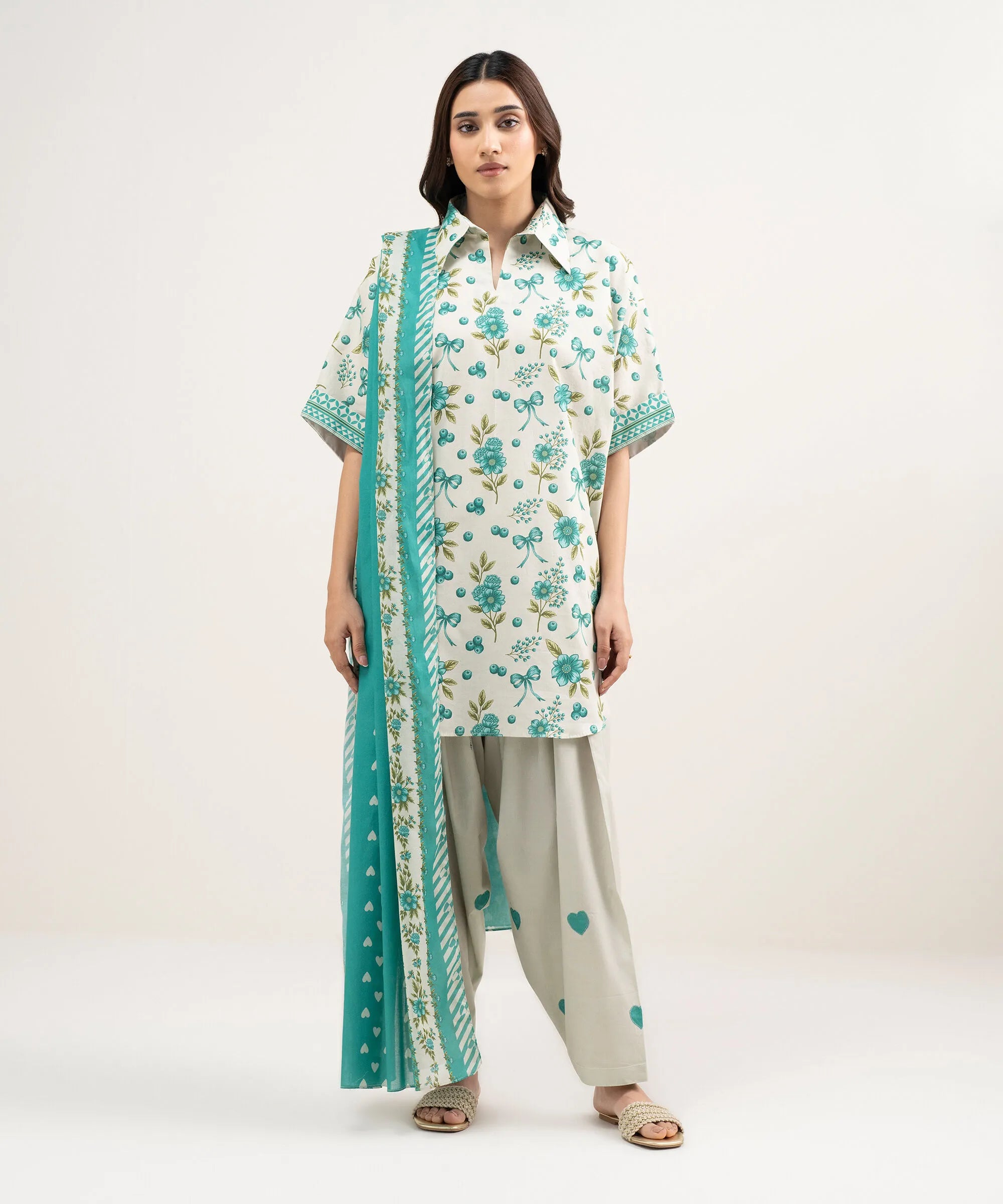 SAPPHIRE PRINTED LAWN U2D-DDS26V3-13 2PC