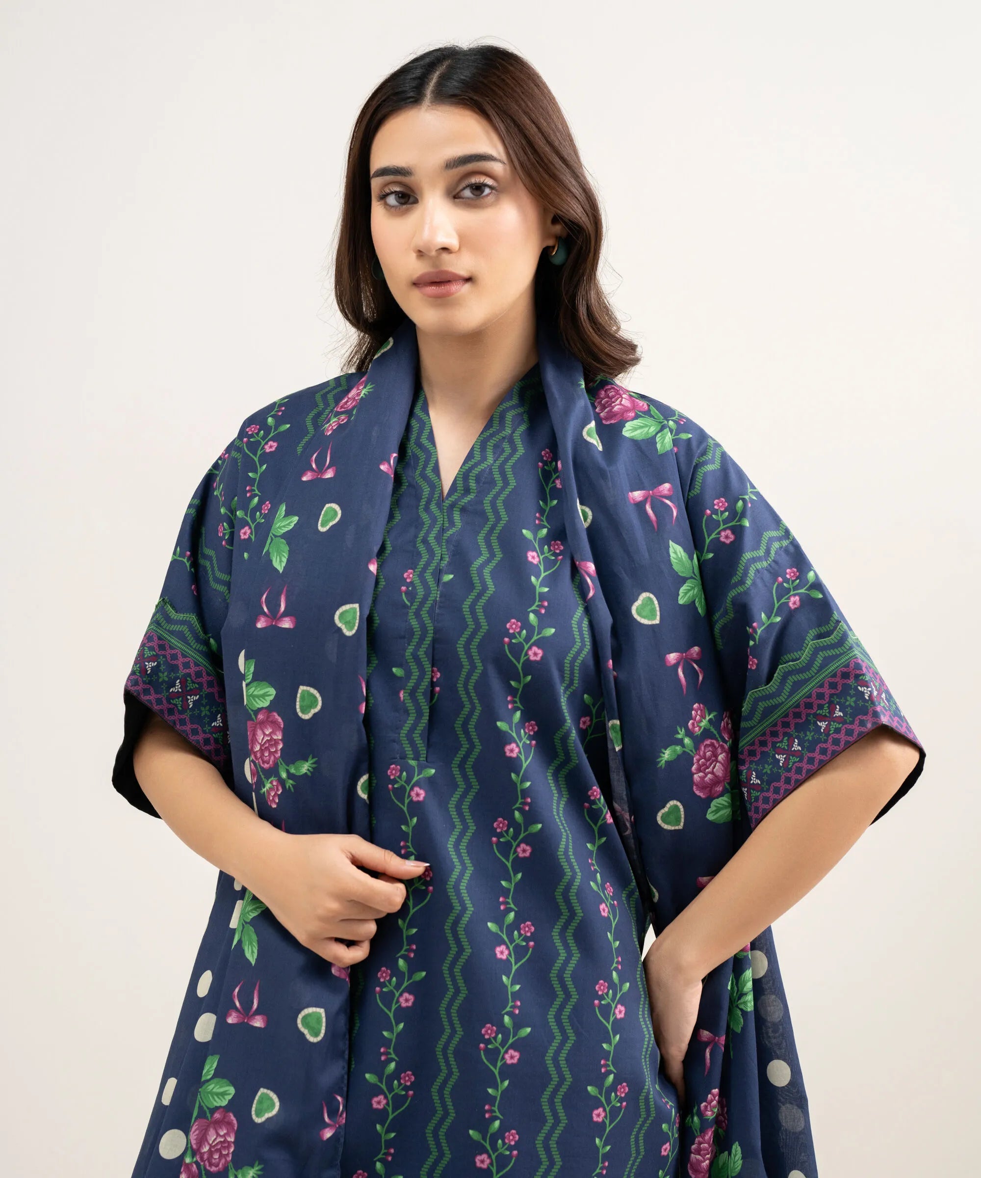 SAPPHIRE PRINTED LAWN U2D-DDS26V3-14 2PC