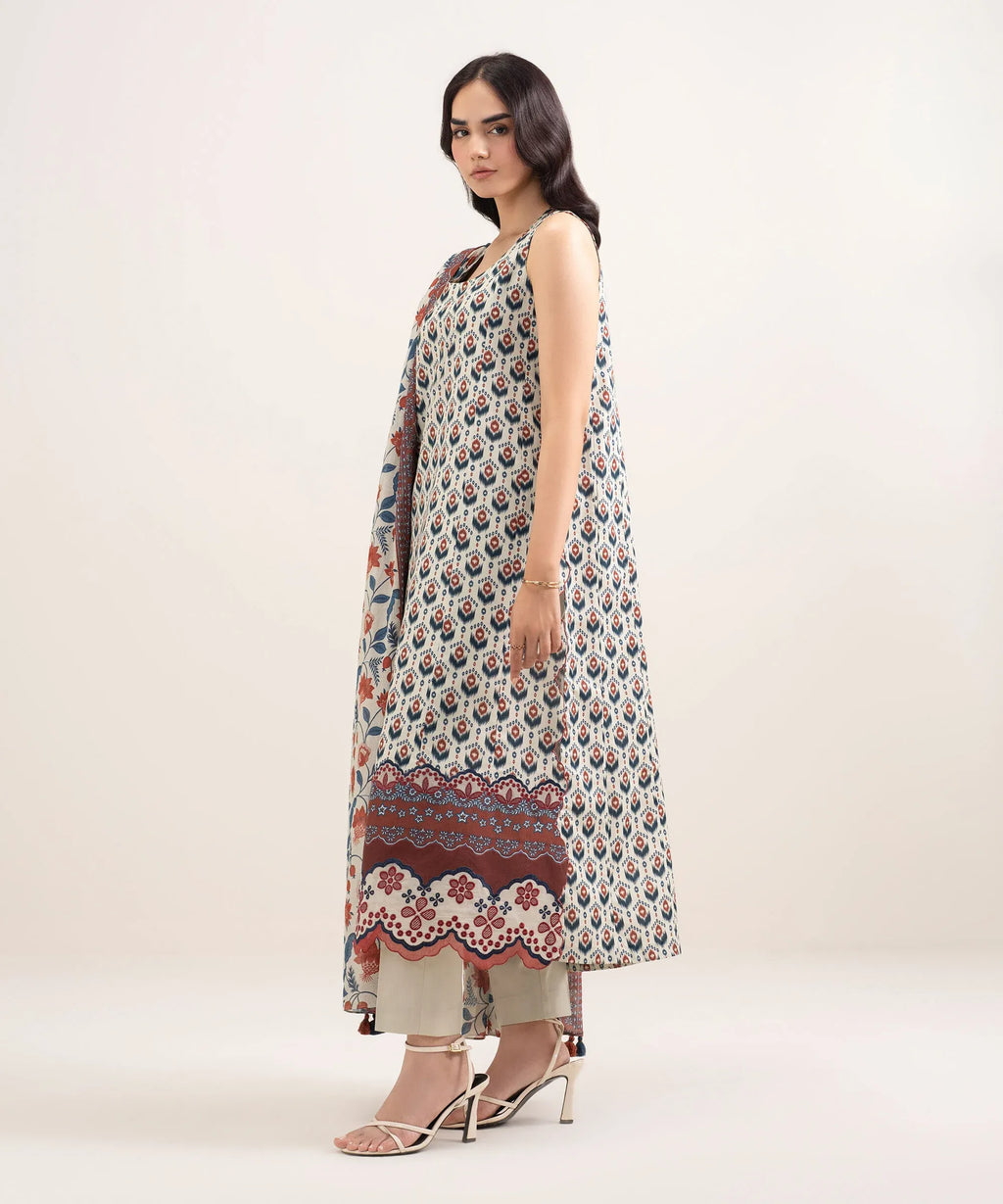 SAPPHIRE PRINTED LAWN U2DE-DYS26V3-50 2PC