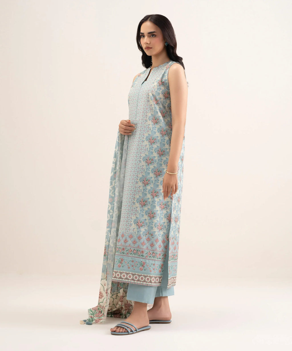 SAPPHIRE PRINTED LAWN U3P-DYS26V4-17 3PC