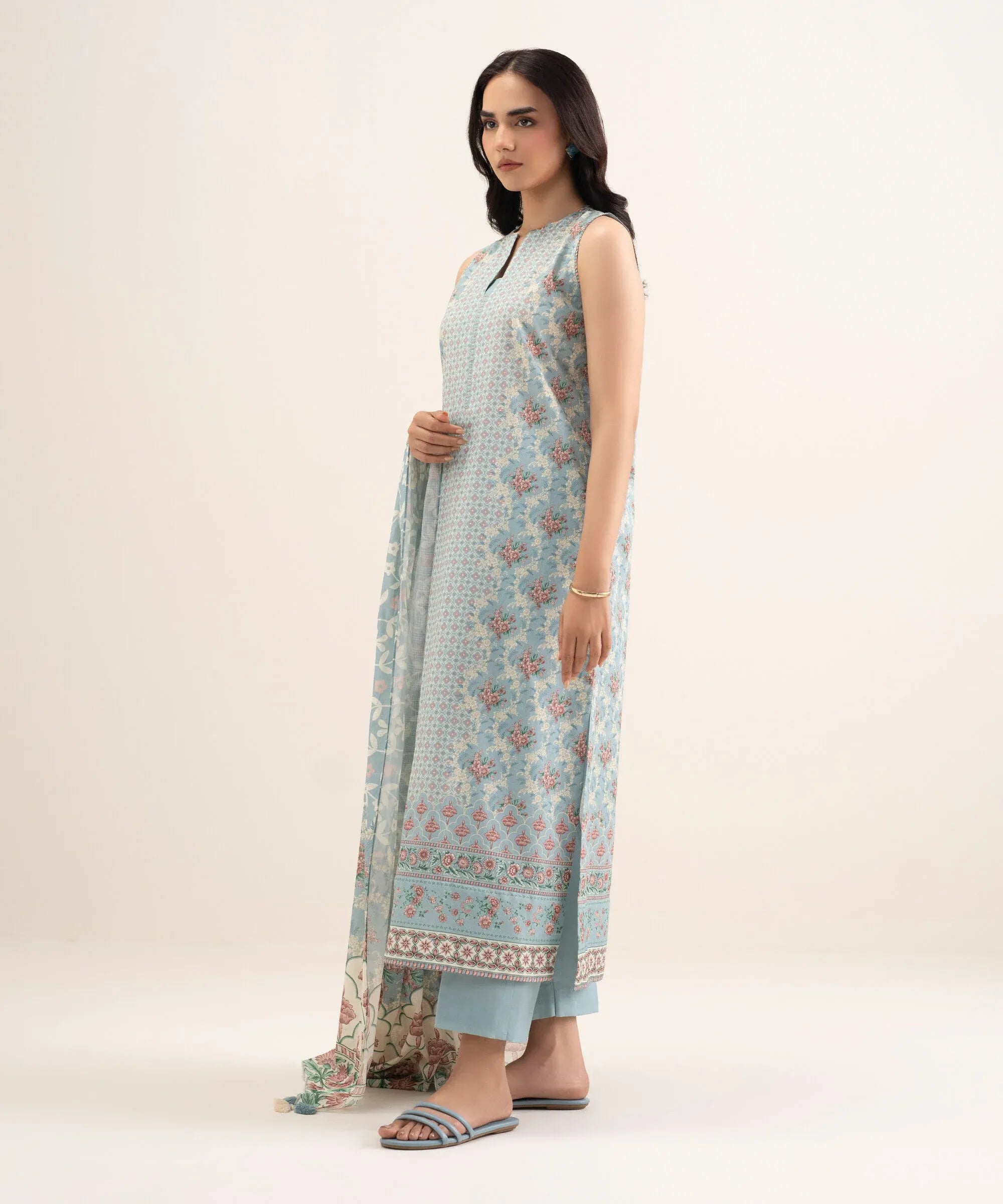SAPPHIRE PRINTED LAWN U3P-DYS26V4-17 3PC