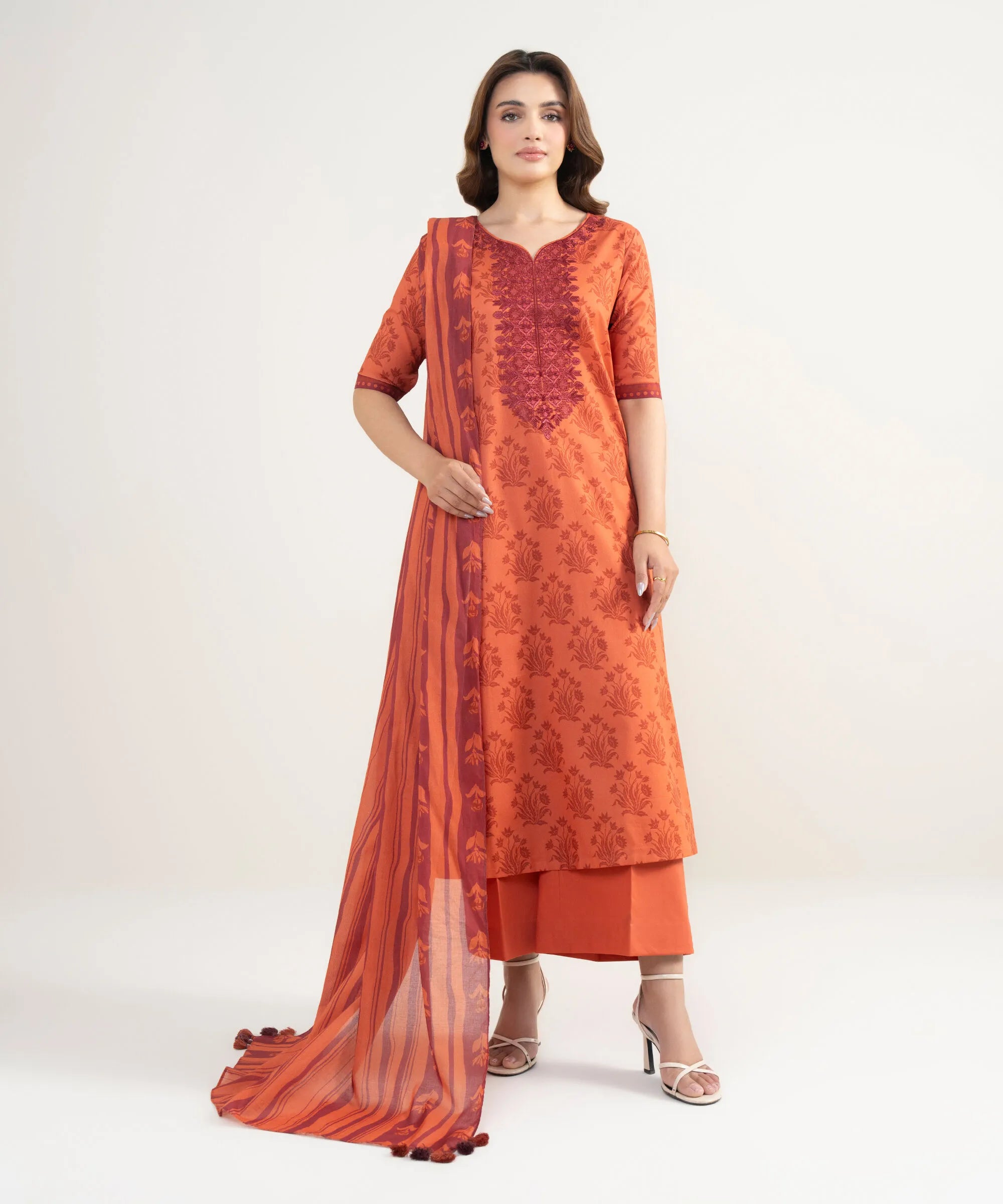 SAPPHIRE PRINTED LAWN U2DE-DDS26V3-12 3PC