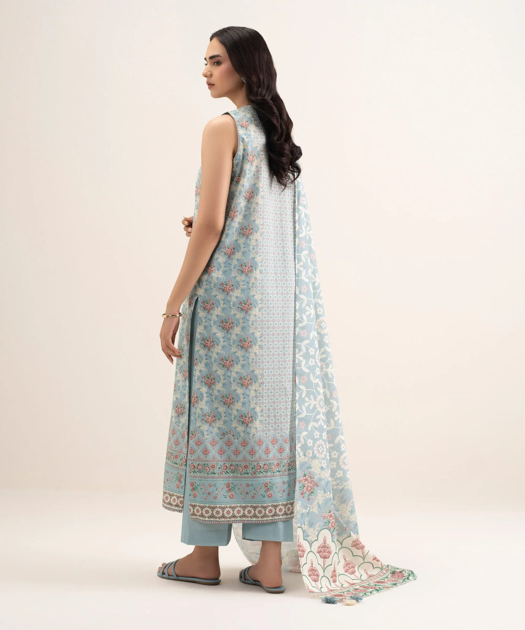 SAPPHIRE PRINTED LAWN U3P-DYS26V4-17 3PC