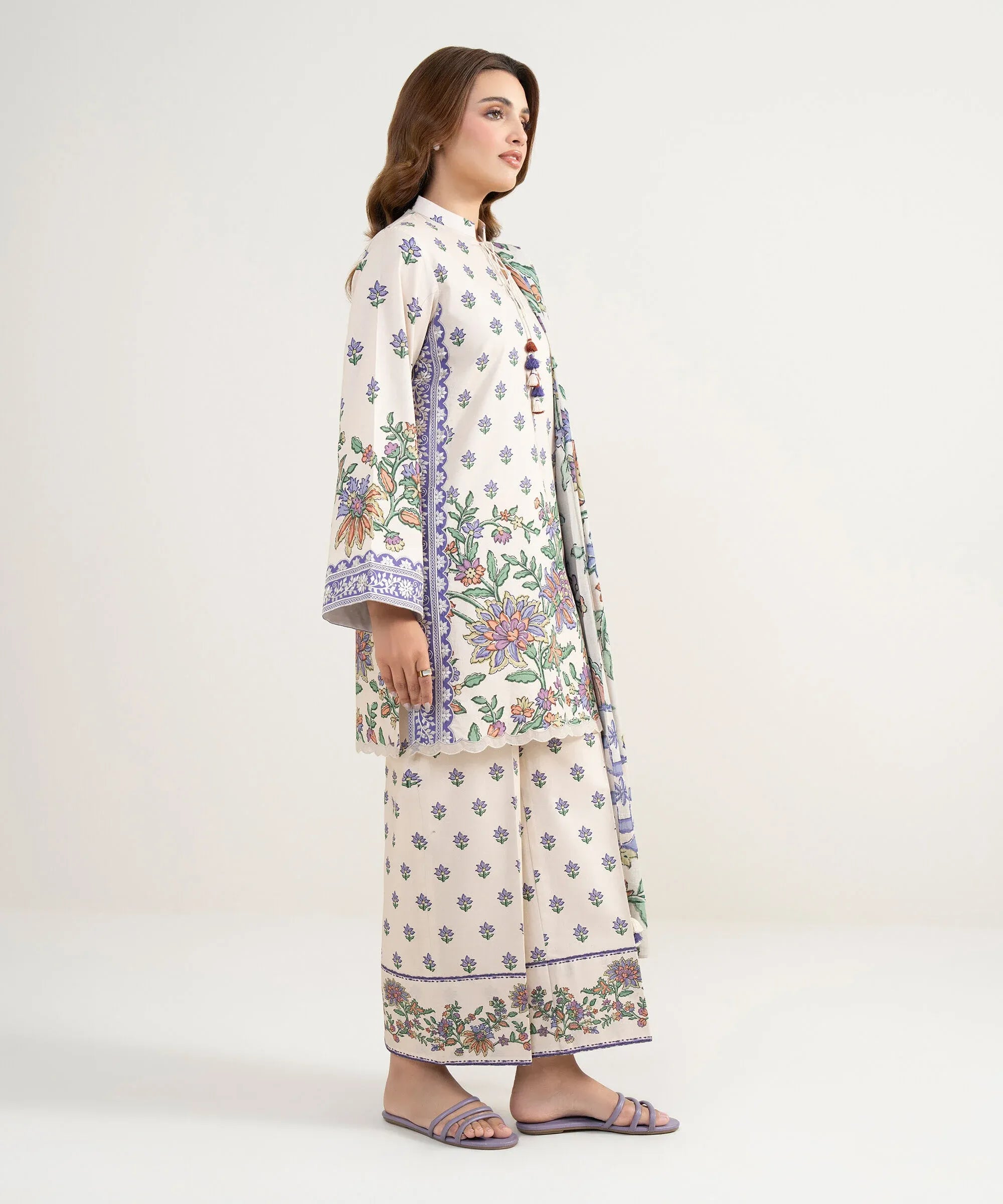 SAPPHIRE PRINTED LAWN U3PE-DYS26V3-123 3PC