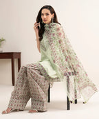 SAPPHIRE PRINTED LAWN U3PE-SGS26V4-4 3PC