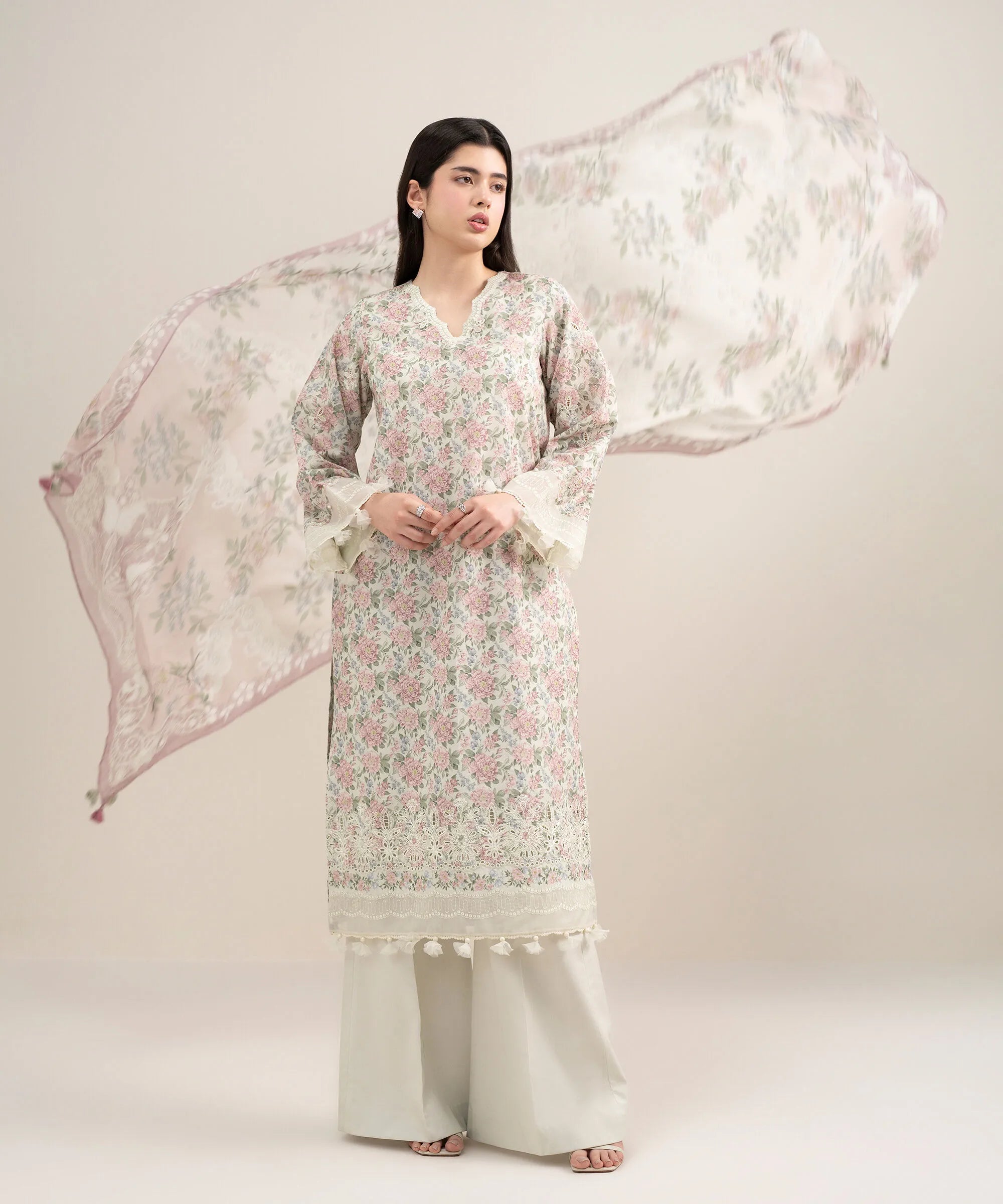 SAPPHIRE PRINTED LAWN U3PE-STS26V3-11 3PC