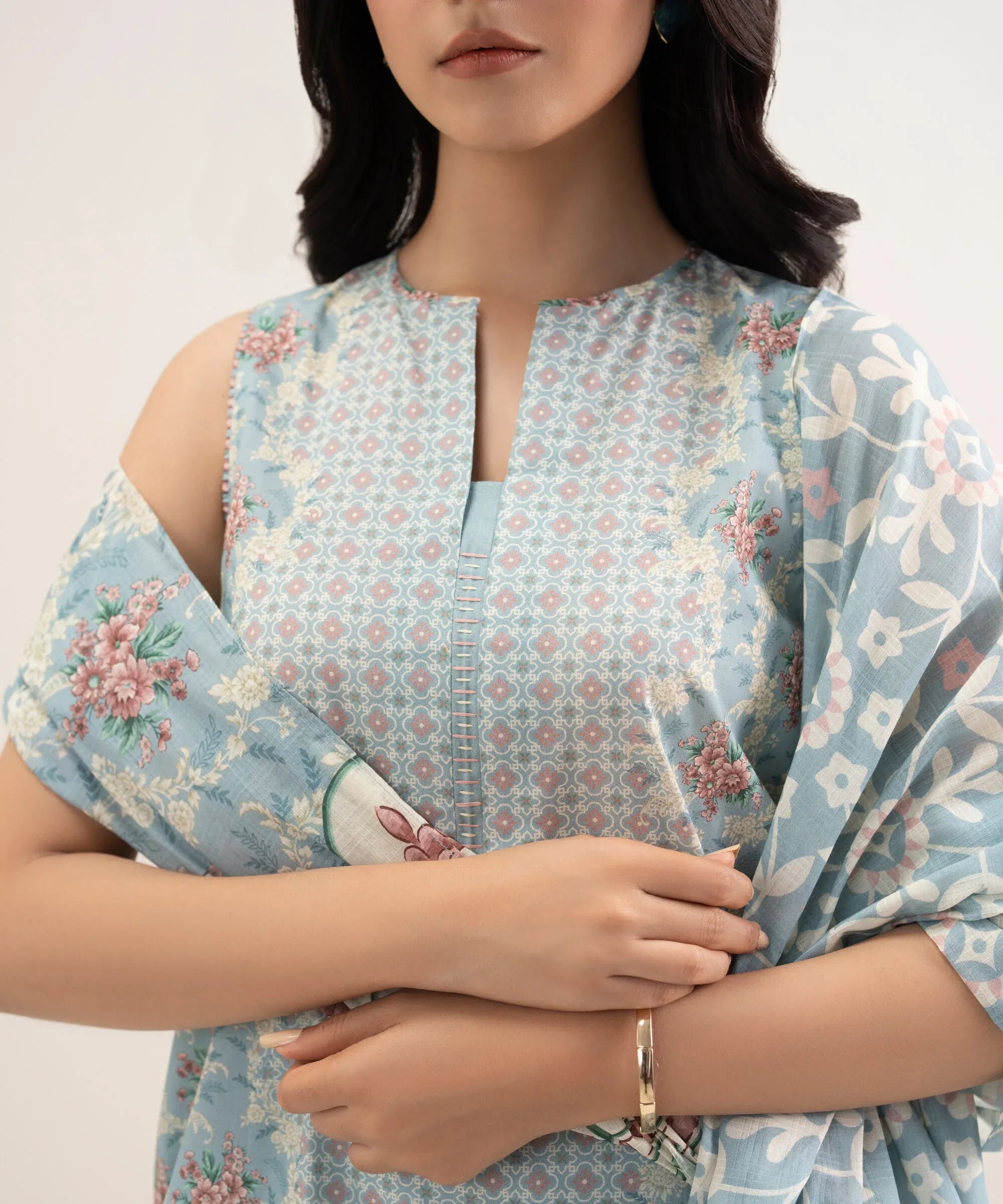 SAPPHIRE PRINTED LAWN U3P-DYS26V4-17 3PC
