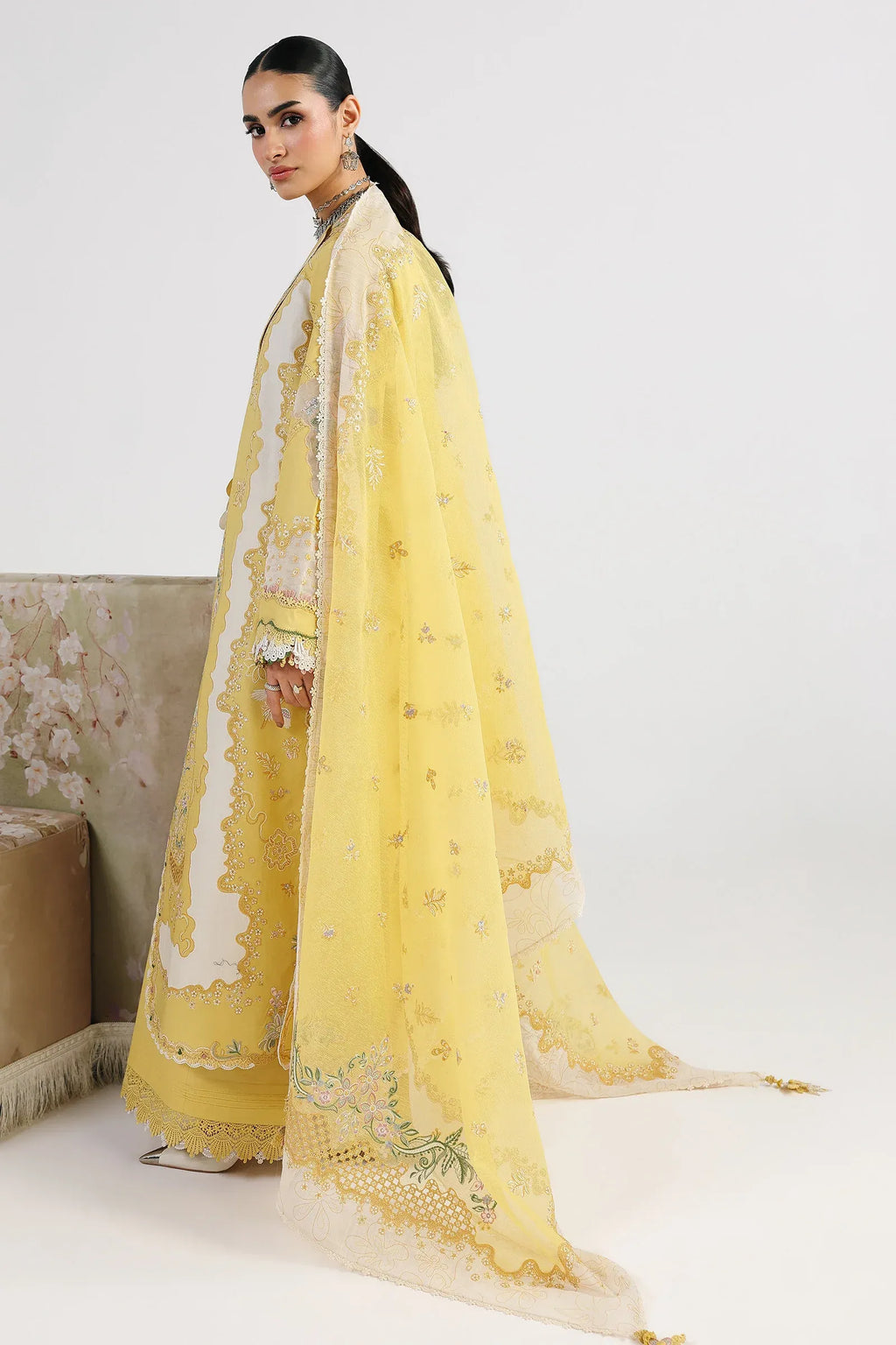 STITCHED BY CC QALAMKAR FESTIVE ZARIA 3PC