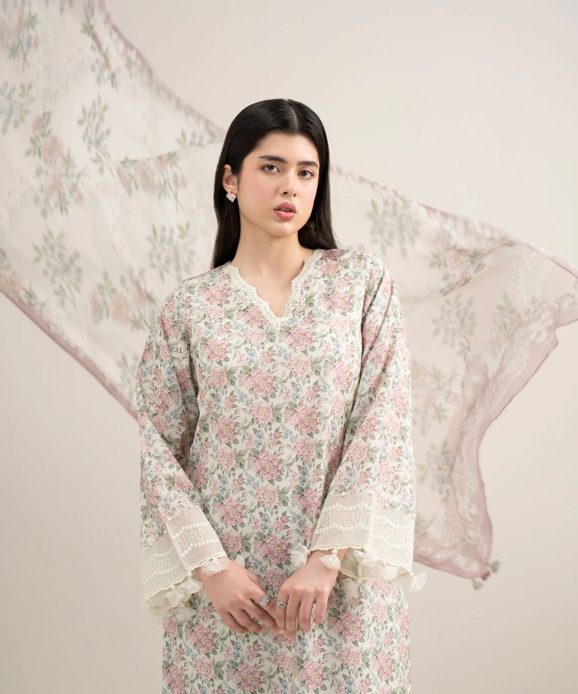 SAPPHIRE PRINTED LAWN U3PE-STS26V3-11 3PC