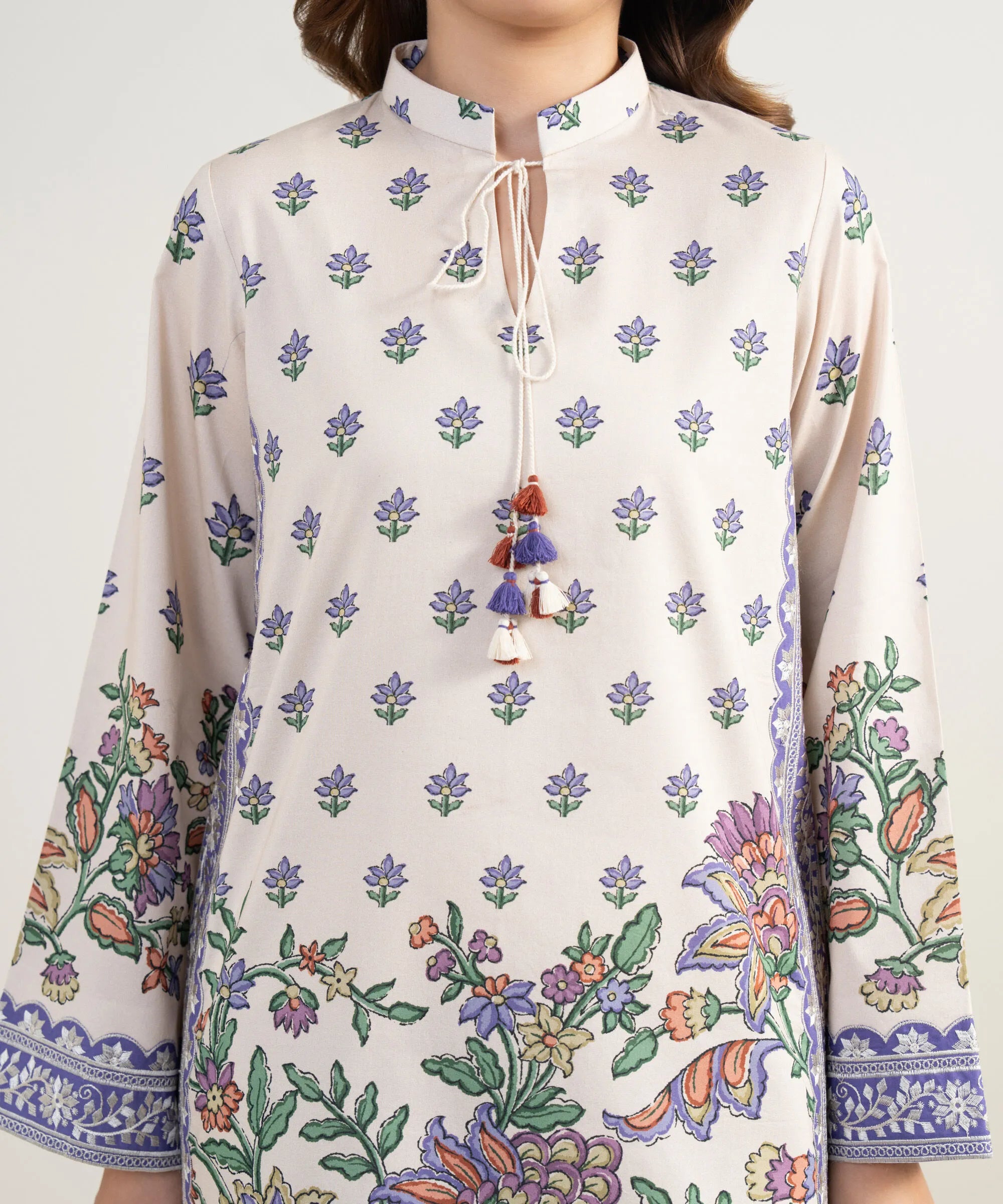 SAPPHIRE PRINTED LAWN U3PE-DYS26V3-123 3PC