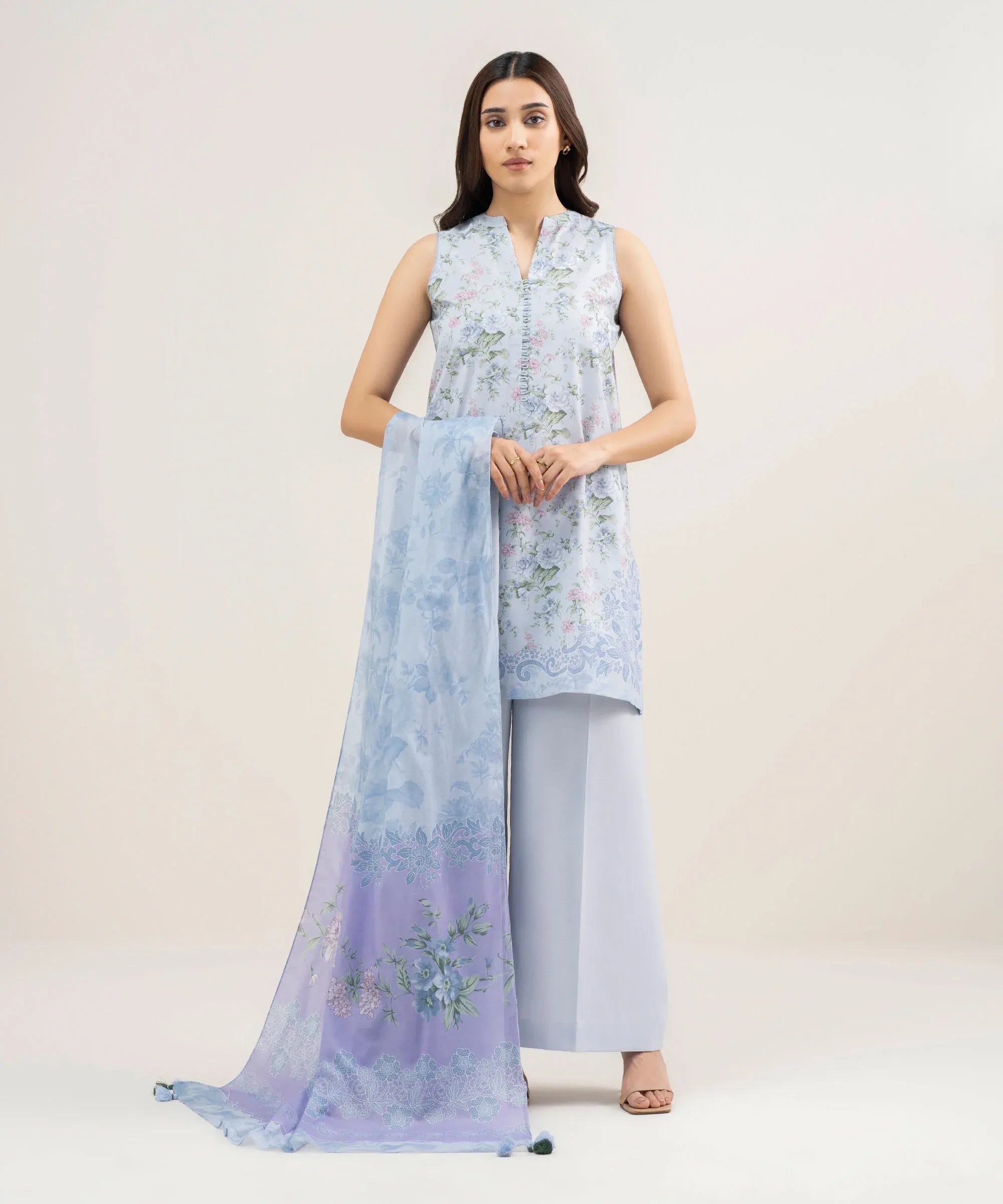 SAPPHIRE PRINTED LAWN U2D-DYS26V3-63 2PC