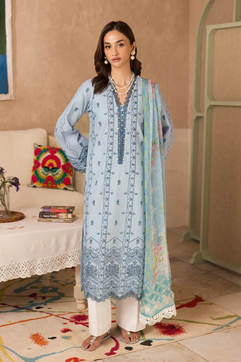 RAJBARI NISSA SUMMER CHIKANKARI D-12