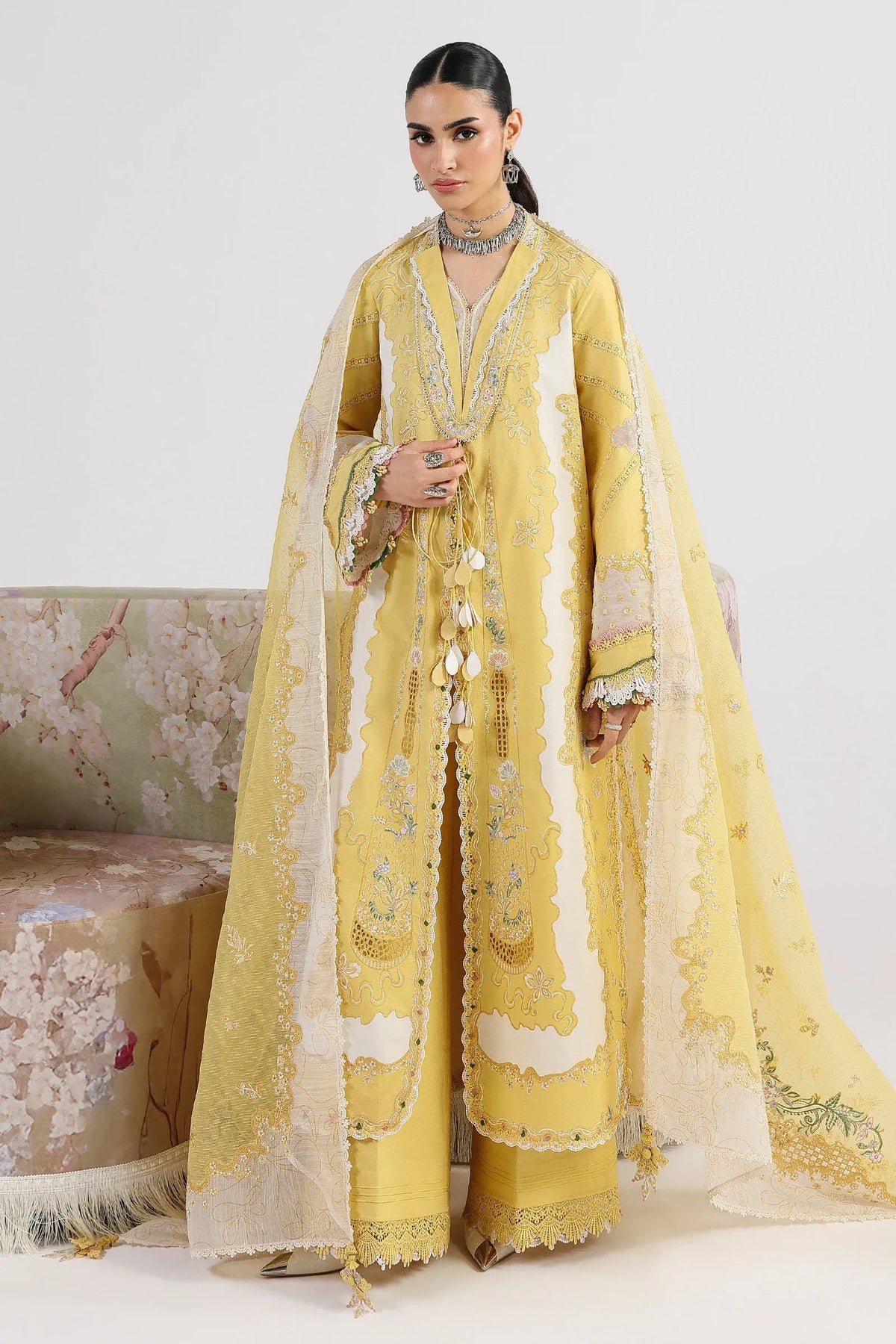 STITCHED BY CC QALAMKAR FESTIVE ZARIA 3PC