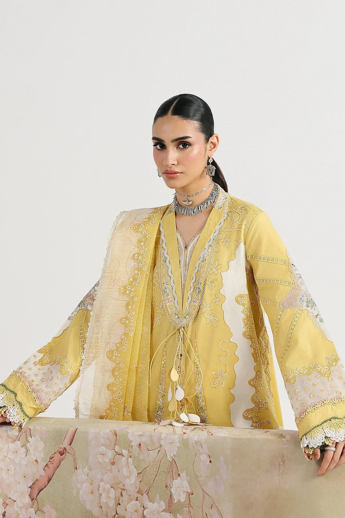 STITCHED BY CC QALAMKAR FESTIVE ZARIA 3PC