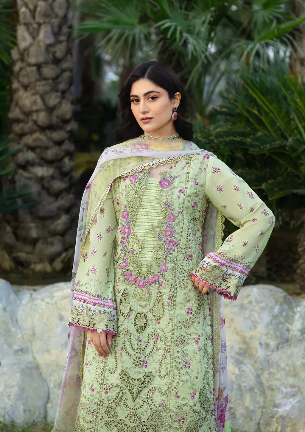 STITCHED BY CC ELAF PREMIUM CHIKANKARI ERC-2A 3PC