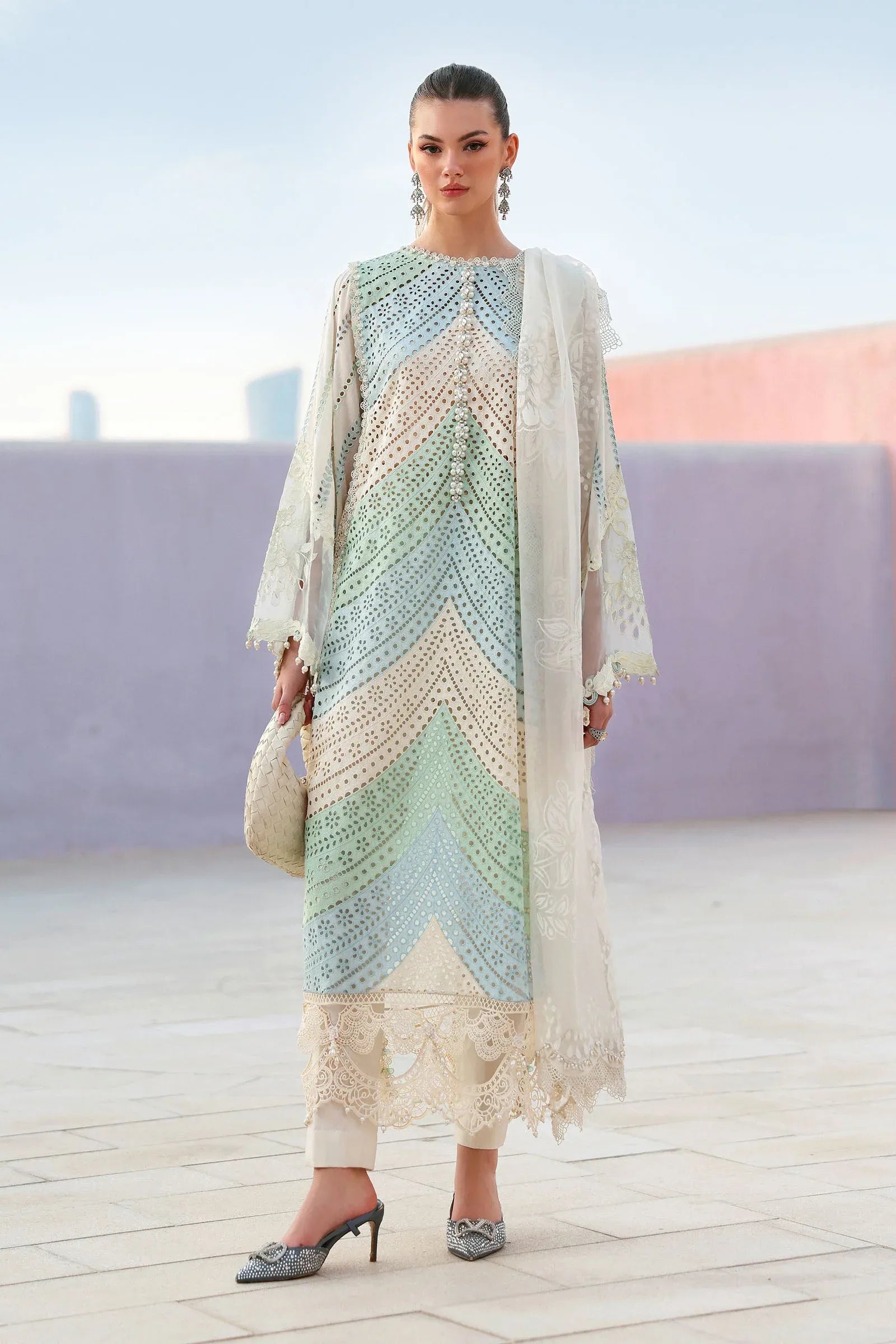 STITCHED BY CC MARIA.B. LUXURY LAWN D-12A 3PC