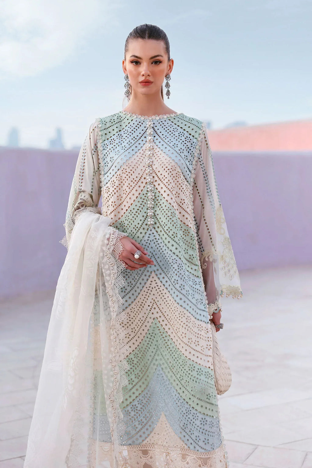 STITCHED BY CC MARIA.B. LUXURY LAWN D-12A 3PC