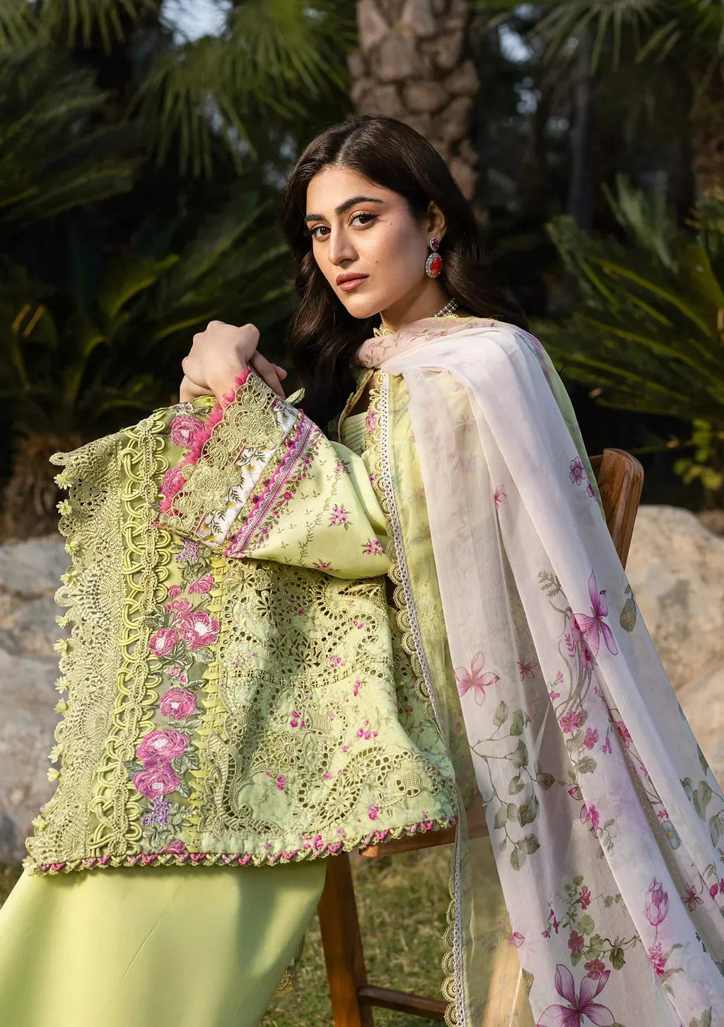 STITCHED BY CC ELAF PREMIUM CHIKANKARI ERC-2A 3PC