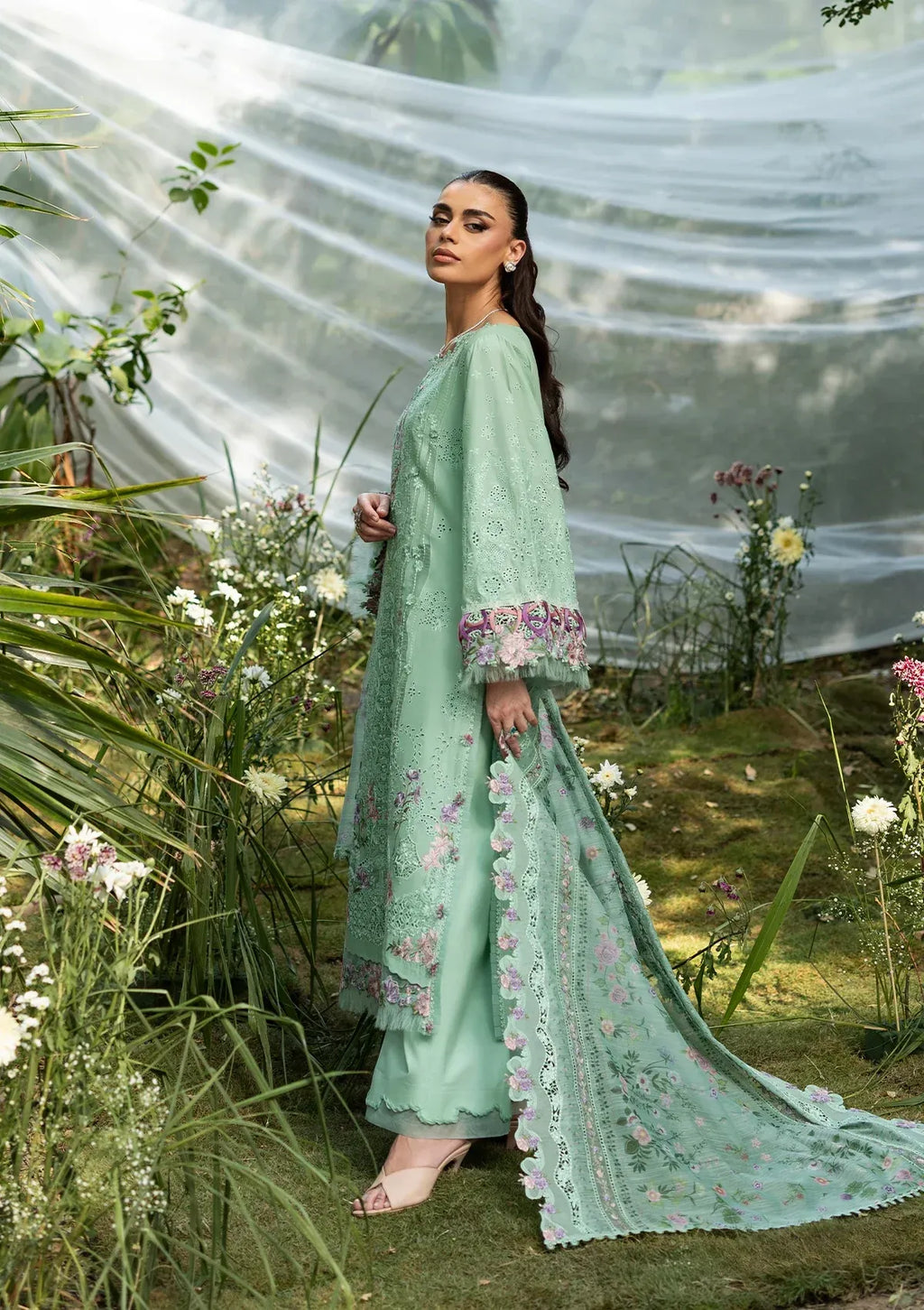 STITCHED BY CC ELAF LUXURY LAWN UNSTITCHED ELQ-3A 3PC