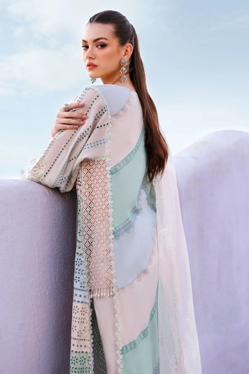 STITCHED BY CC MARIA.B. LUXURY LAWN D-12A 3PC