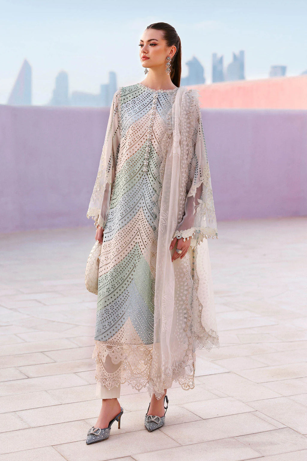 STITCHED BY CC MARIA.B. LUXURY LAWN D-12A 3PC