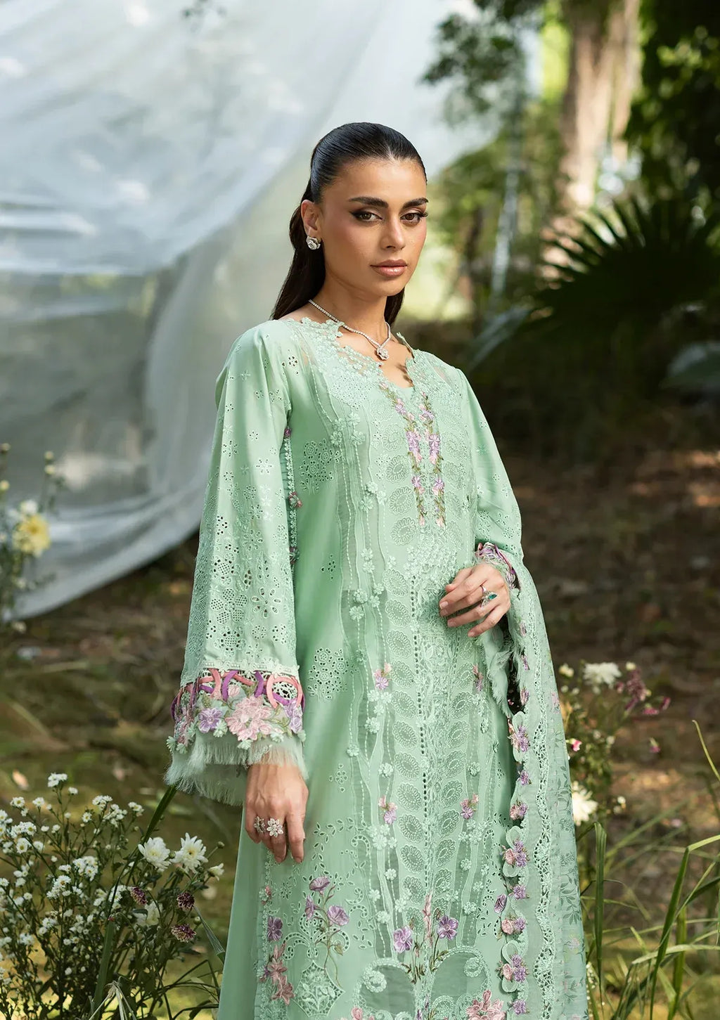 STITCHED BY CC ELAF LUXURY LAWN UNSTITCHED ELQ-3A 3PC