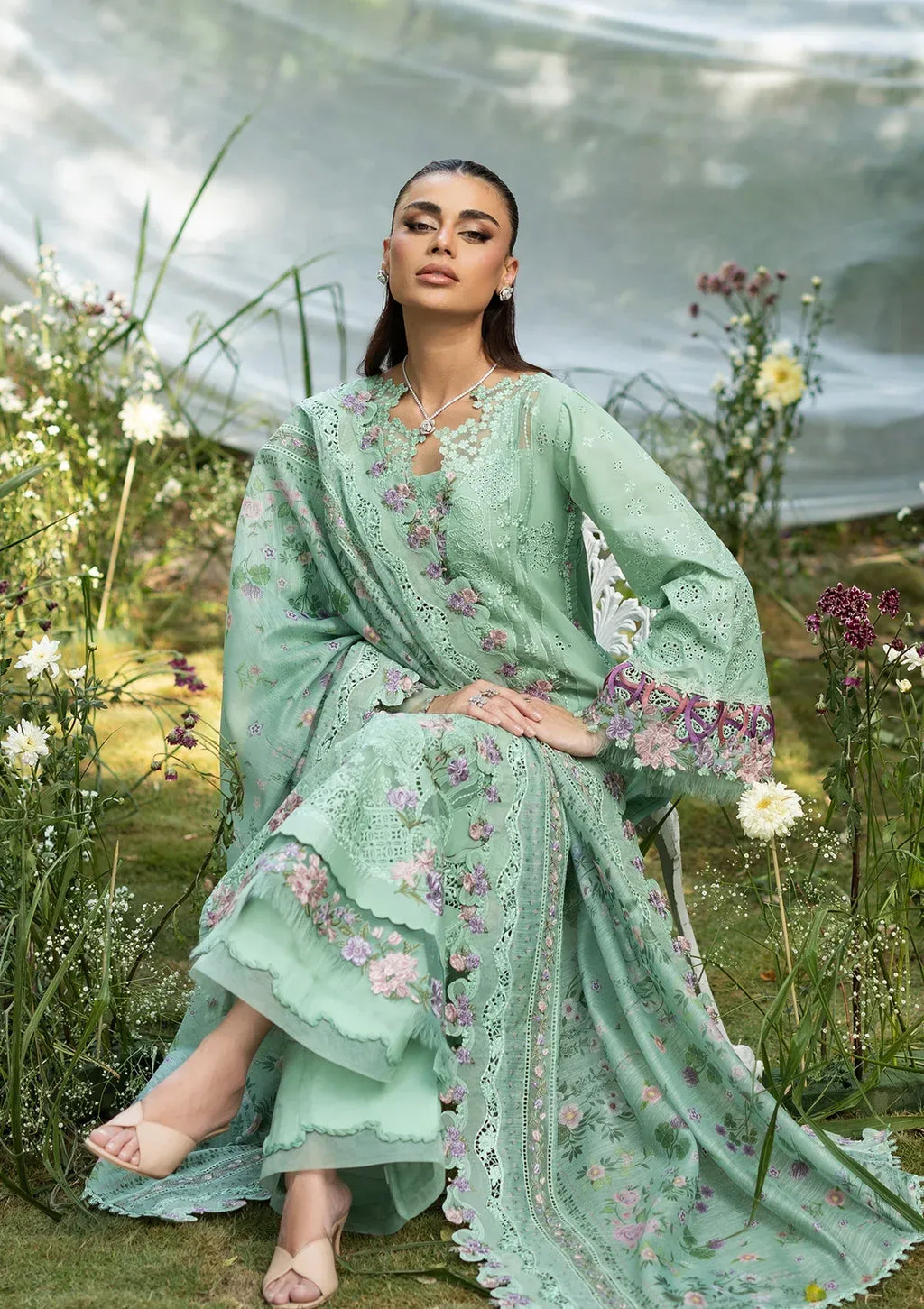 STITCHED BY CC ELAF LUXURY LAWN UNSTITCHED ELQ-3A 3PC