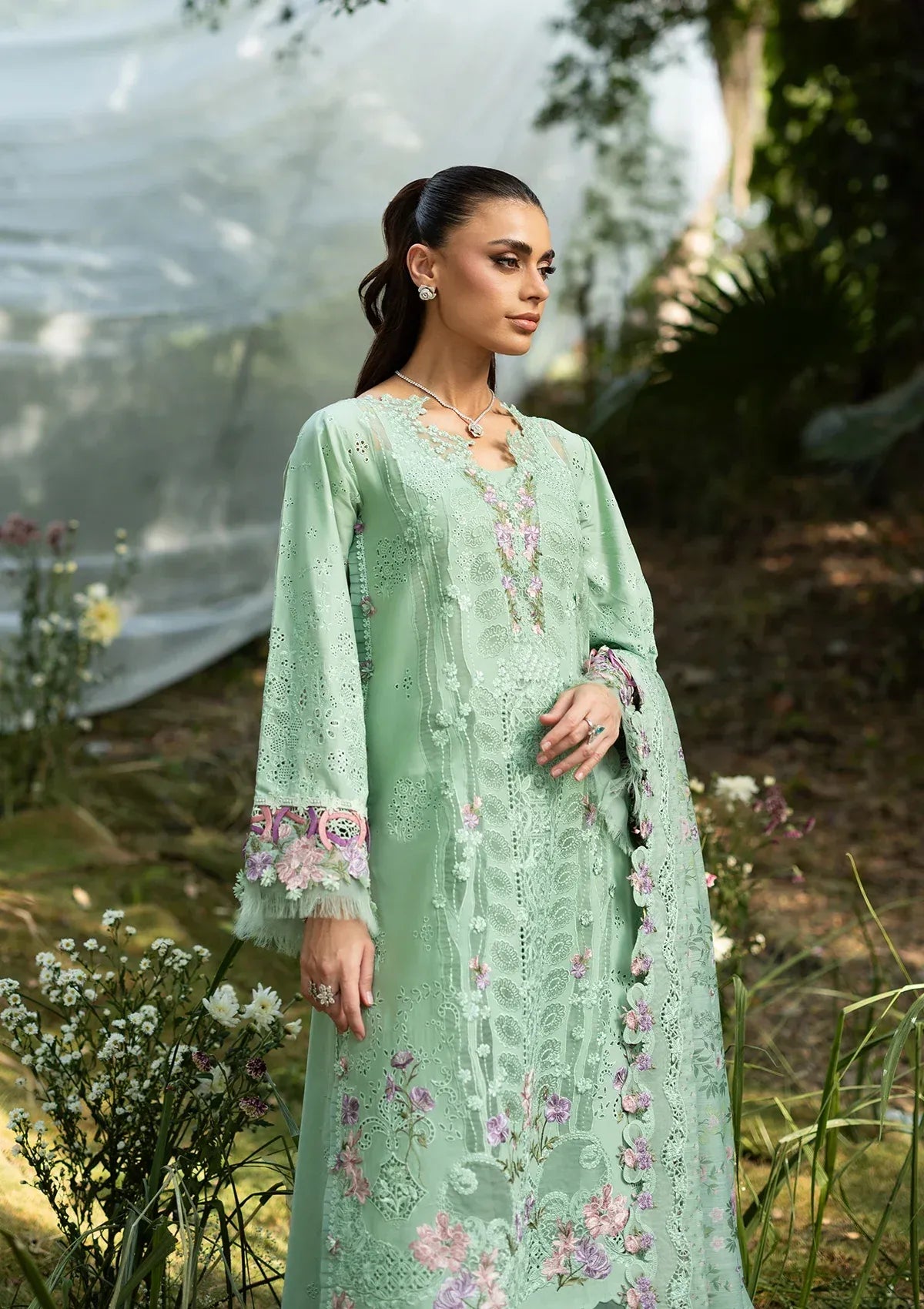 STITCHED BY CC ELAF LUXURY LAWN UNSTITCHED ELQ-3A 3PC