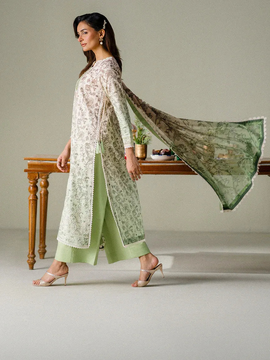 FAIZA FAISAL FNF PRINTS SAGE WHISPER