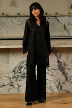 FARIDA HASAN BLACK BLOOM SET 2PC